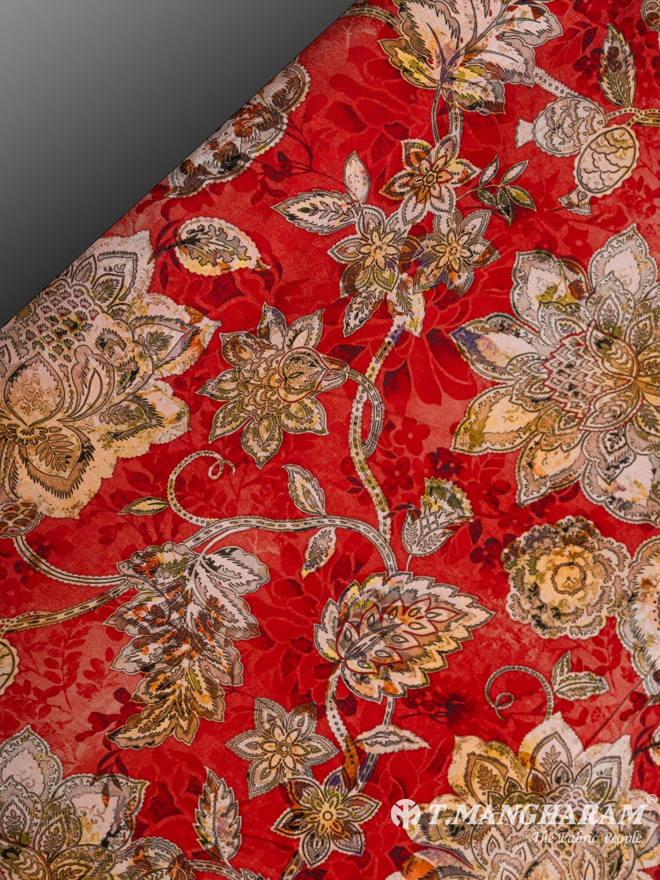 Red Georgette Fabric - EB4939 view-2