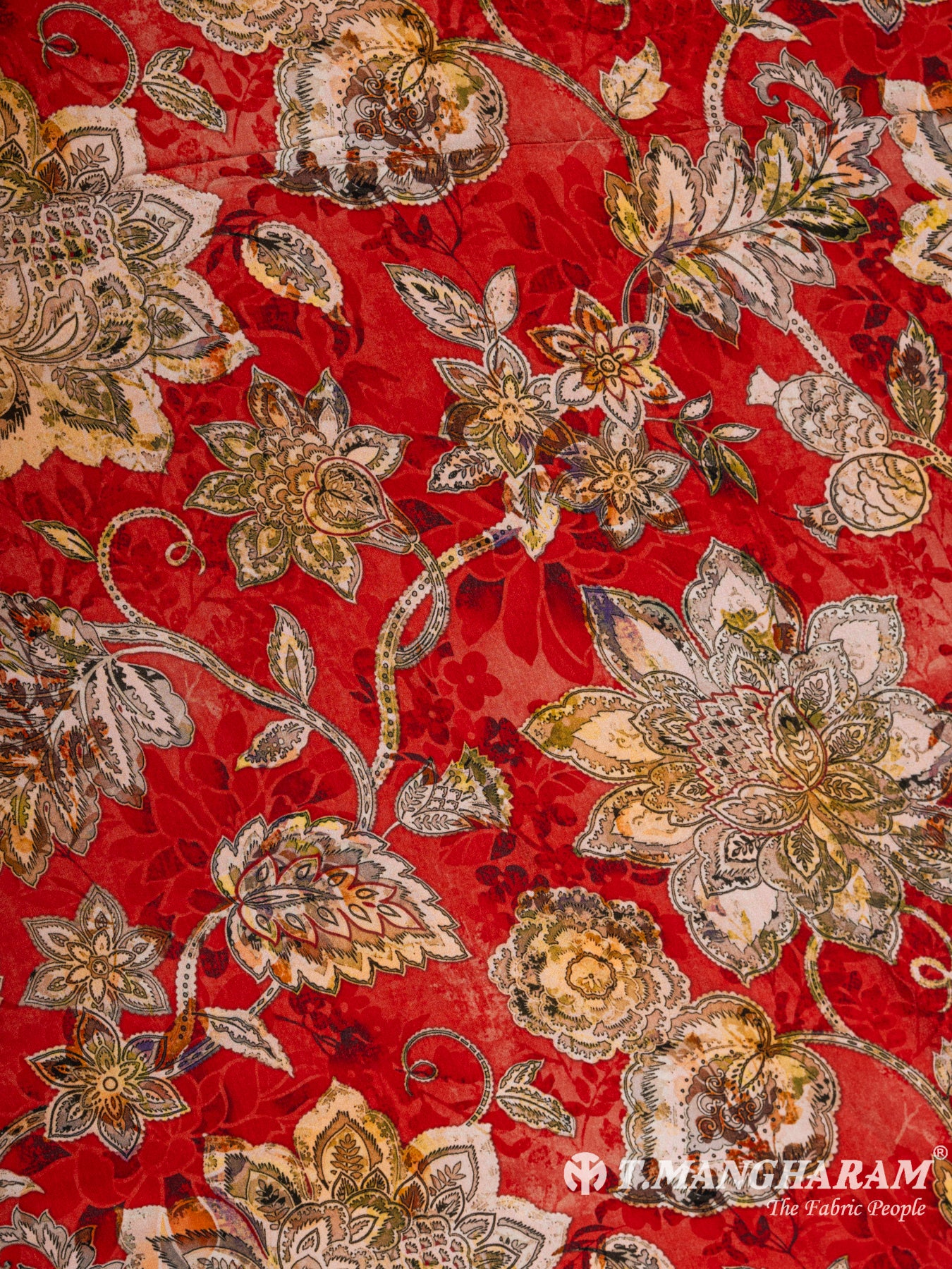 Red Georgette Fabric - EB4939 view-3