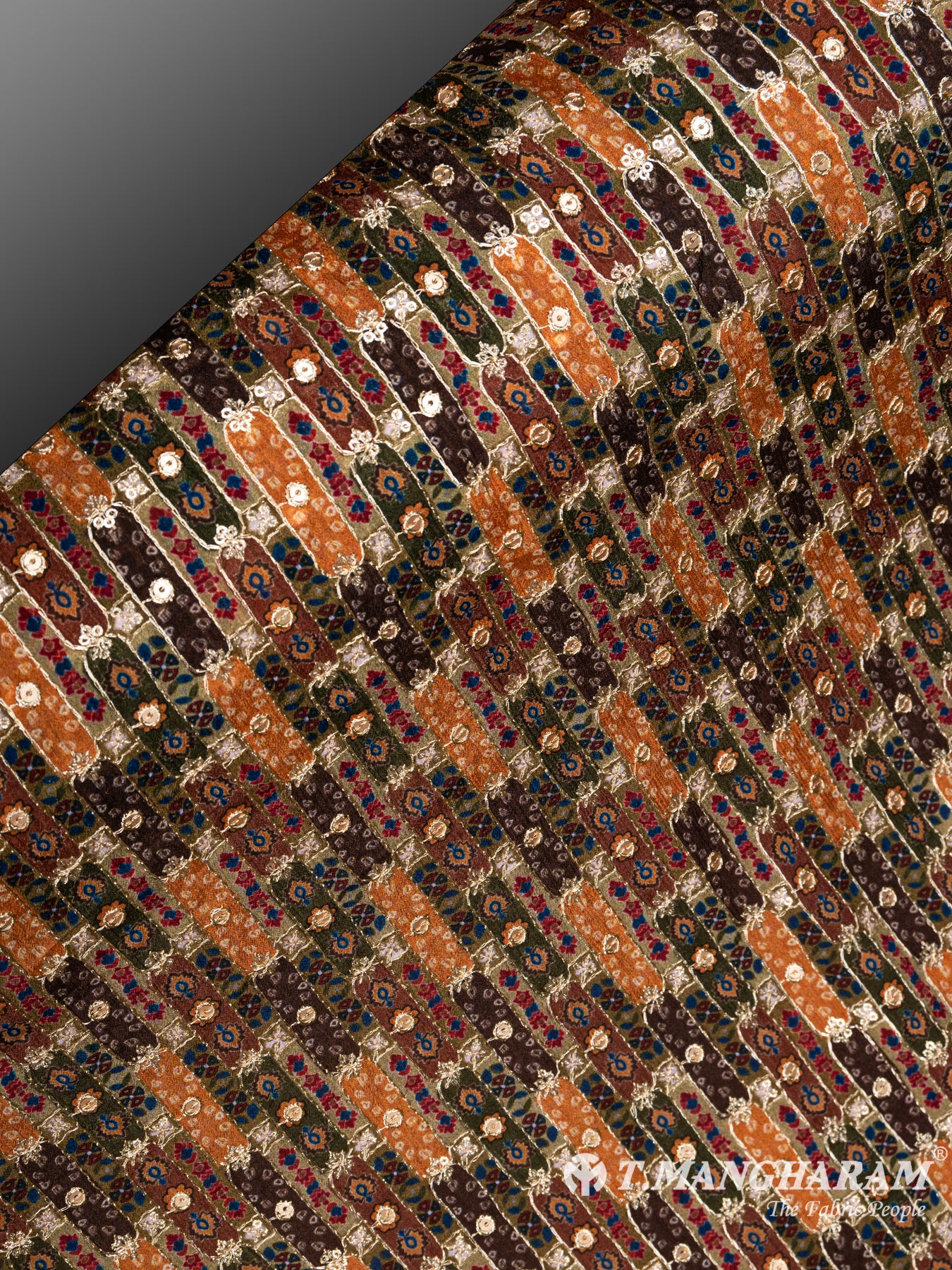 Brown Chinnon Silk Fabric - EC6582 view-2