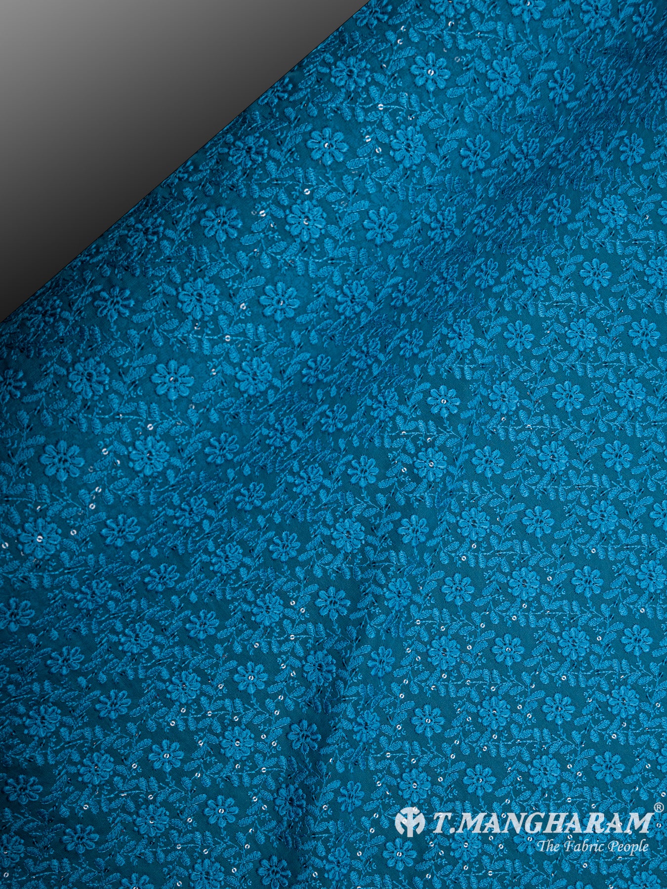 Blue Georgette Fabric - EA1784 view-2