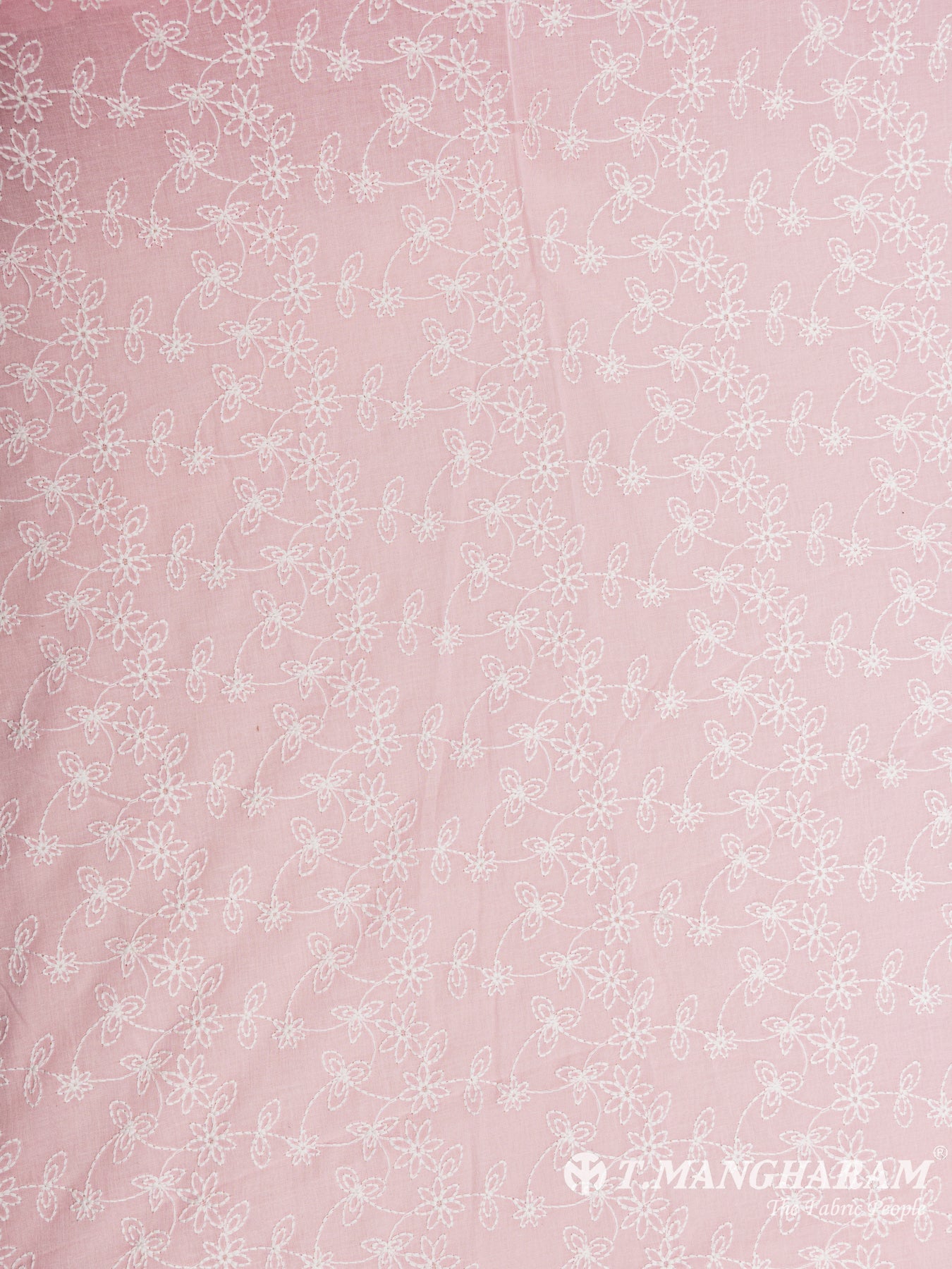 Pink Cotton Embroidery Fabric - EA1807 view-3