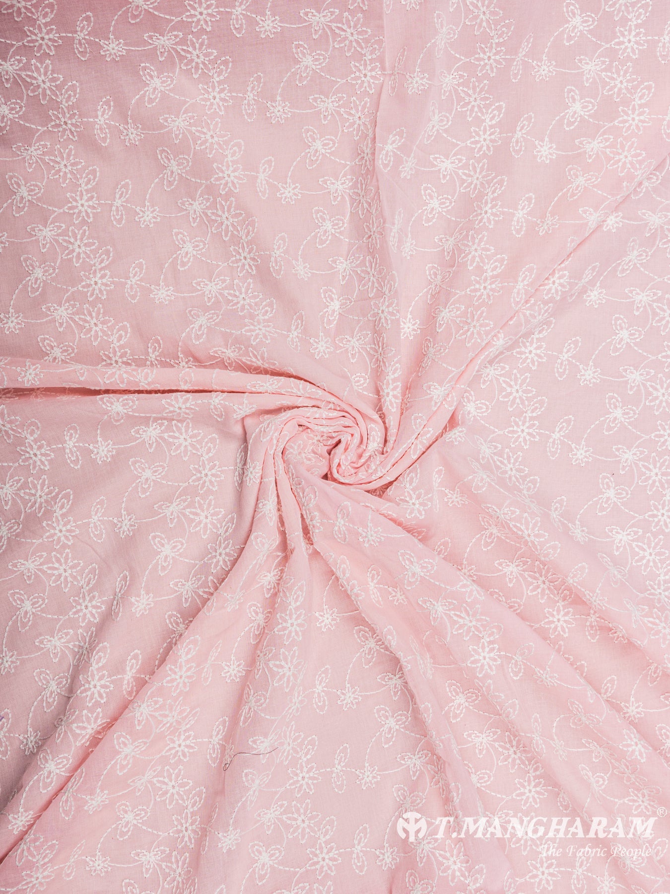 Pink Cotton Embroidery Fabric - EA1807 view-1