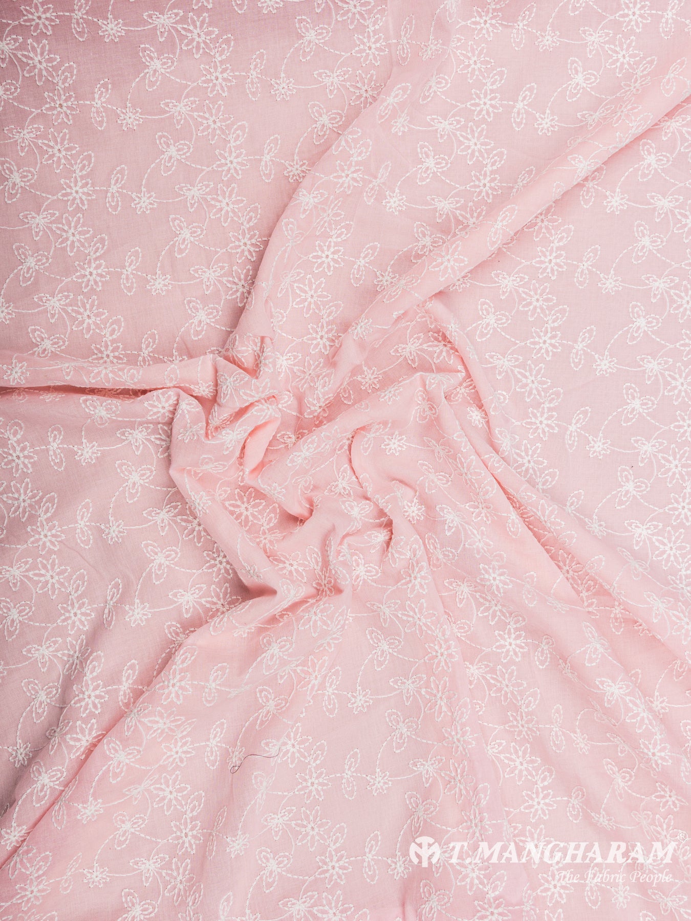 Pink Cotton Embroidery Fabric - EA1807 view-4