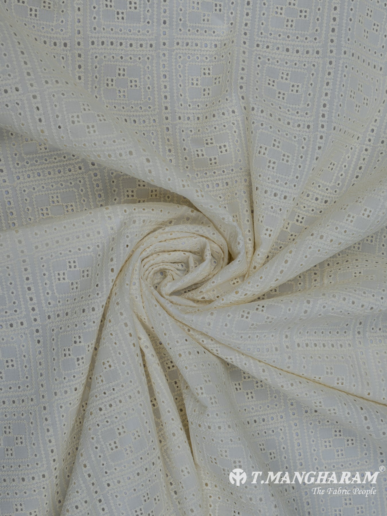 Off White cotton Hakoba Cotton Fabric - EC6626 view-1