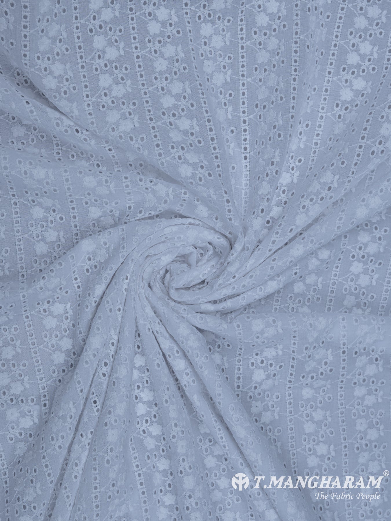 White cotton Hakoba Cotton Fabric - EC6627 view-1