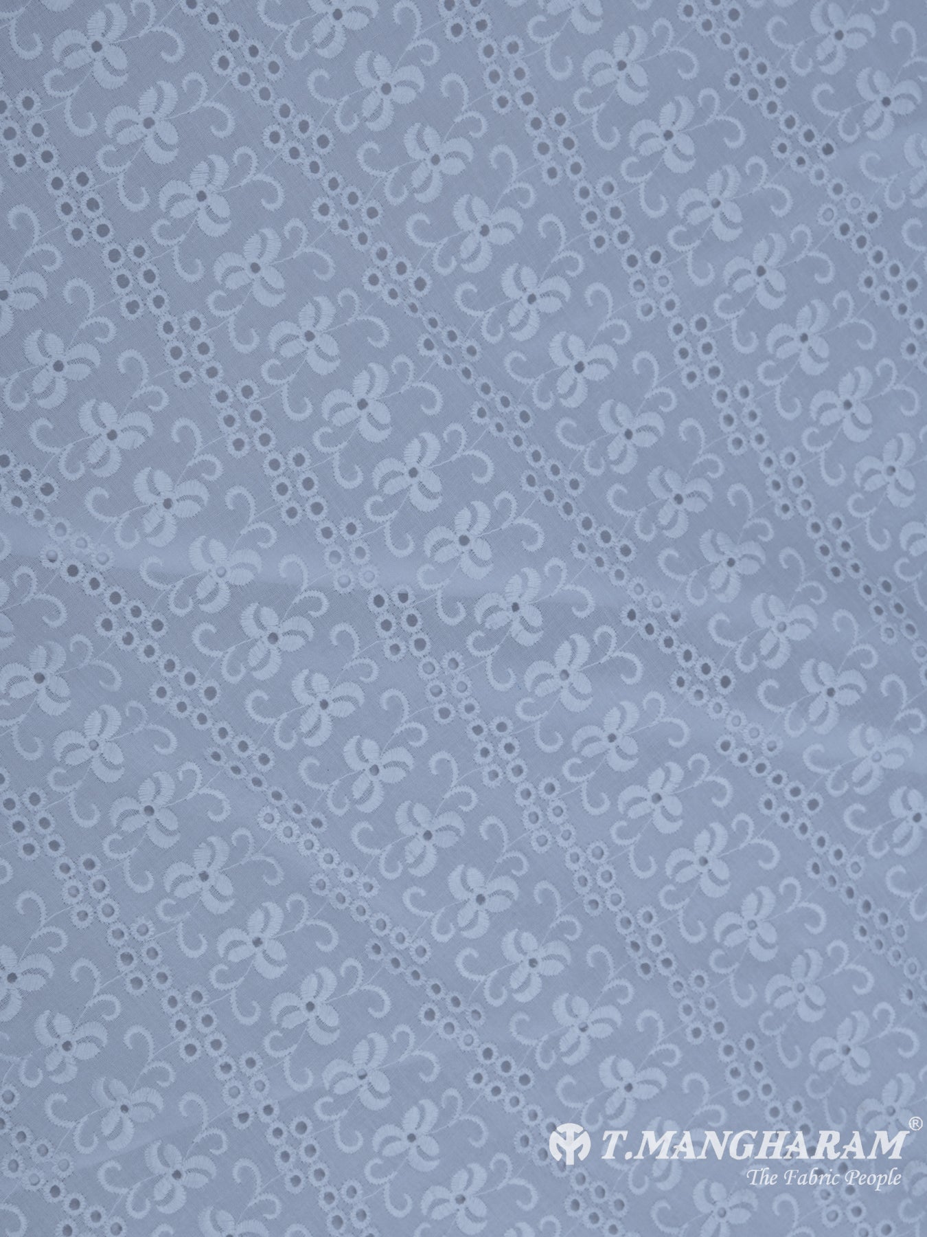 White cotton Hakoba Cotton Fabric - EC6628 view-3