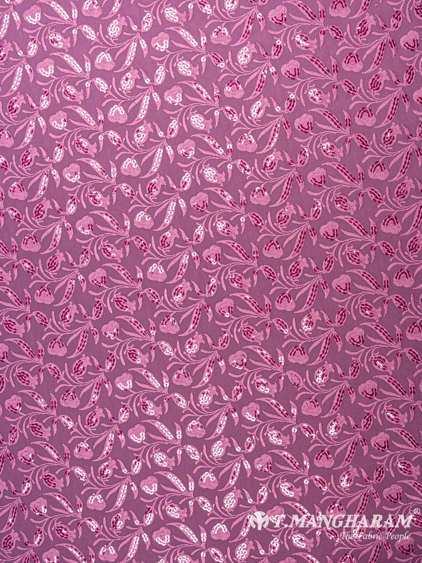 Purple Georgette Fabric - EC5110 view-3