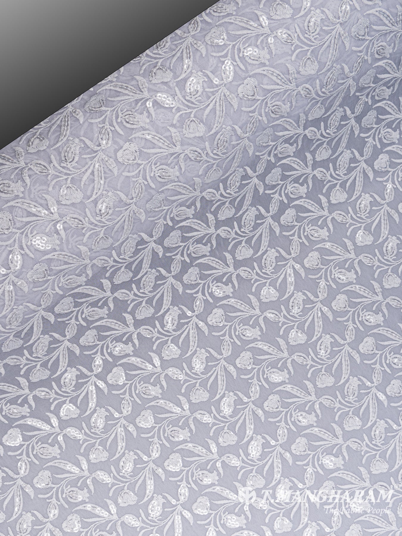 Grey Georgette Fabric - EC5103 view-2