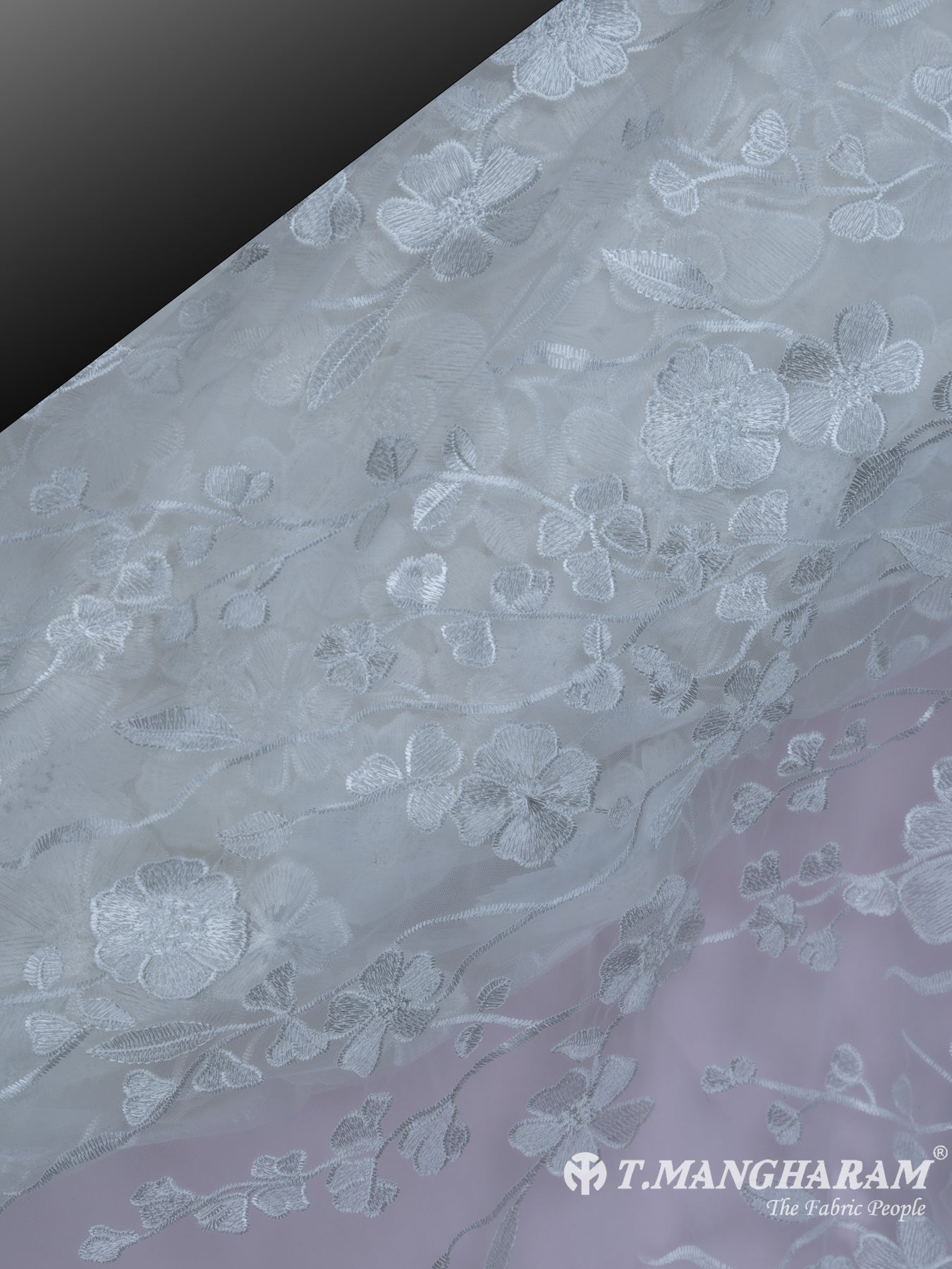 White Fancy Net Fabric - EC6631 view-2