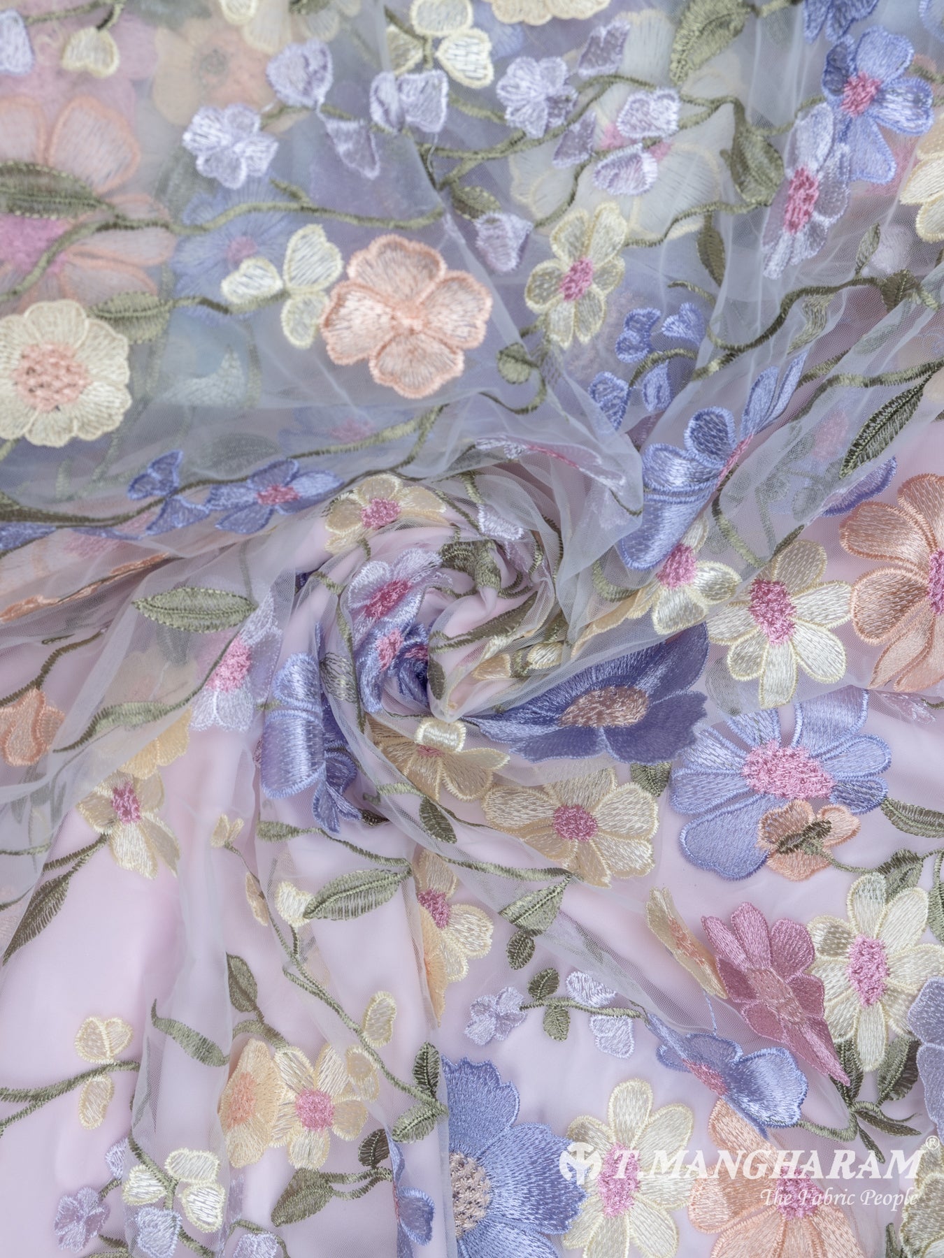 Multicolor Fancy Net Fabric - EC6635 view-1
