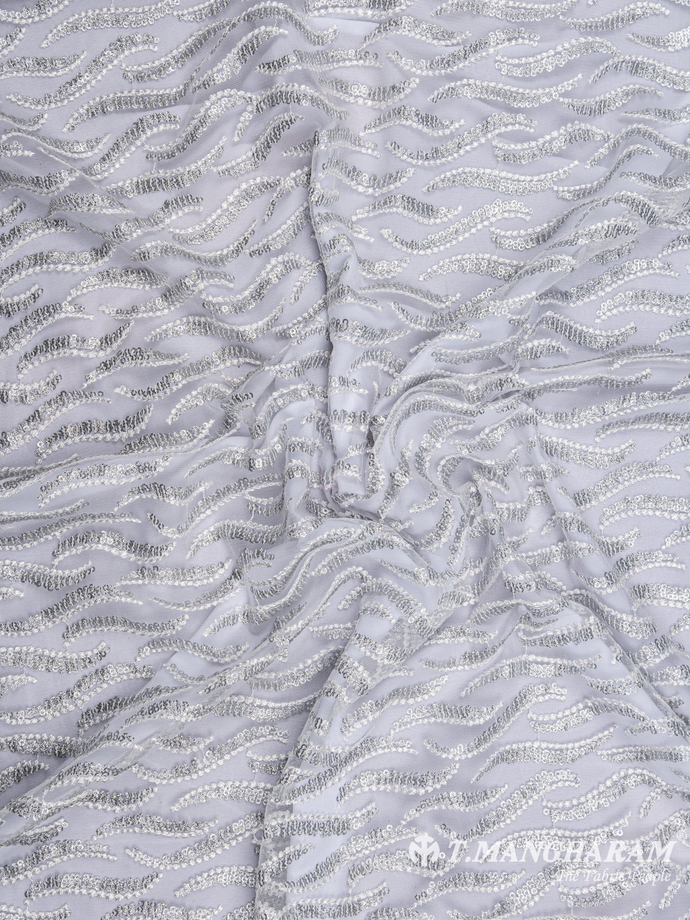 White Fancy Net Fabric - EB4170 view-4