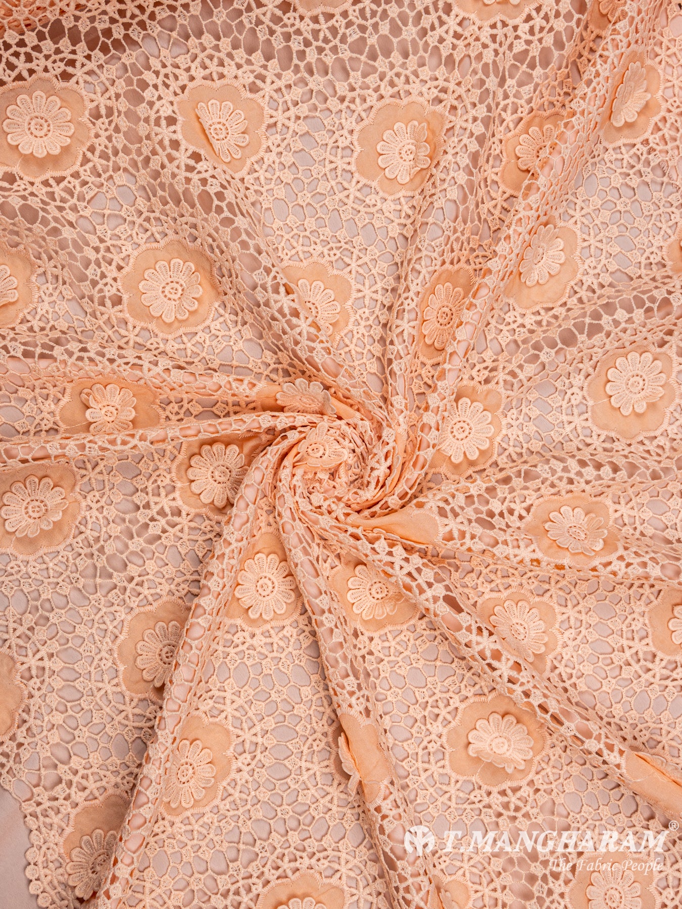 Peach Fancy Net Fabric - EC5120 view-1