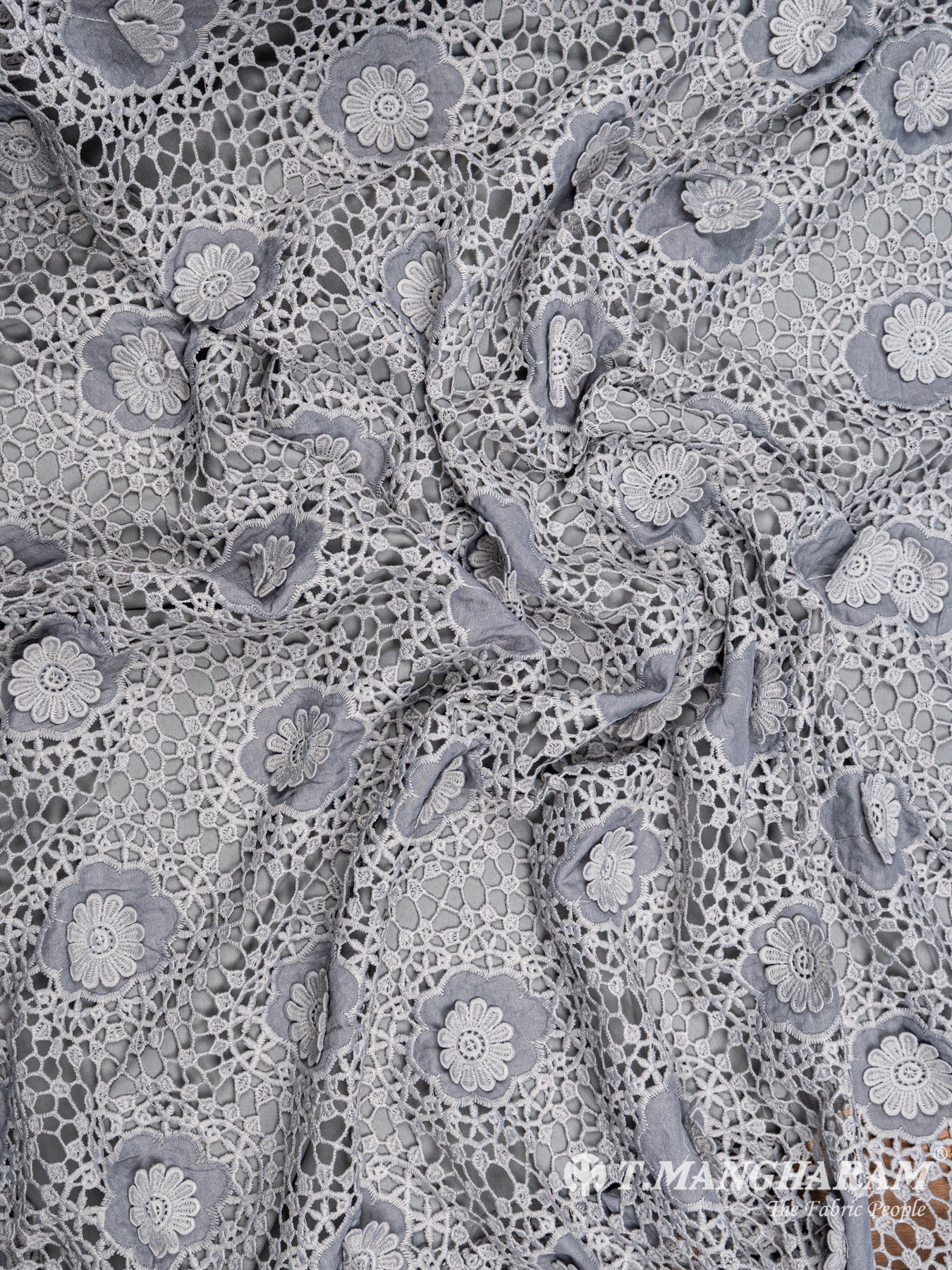 Grey Fancy Net Fabric - EC5121 view-4