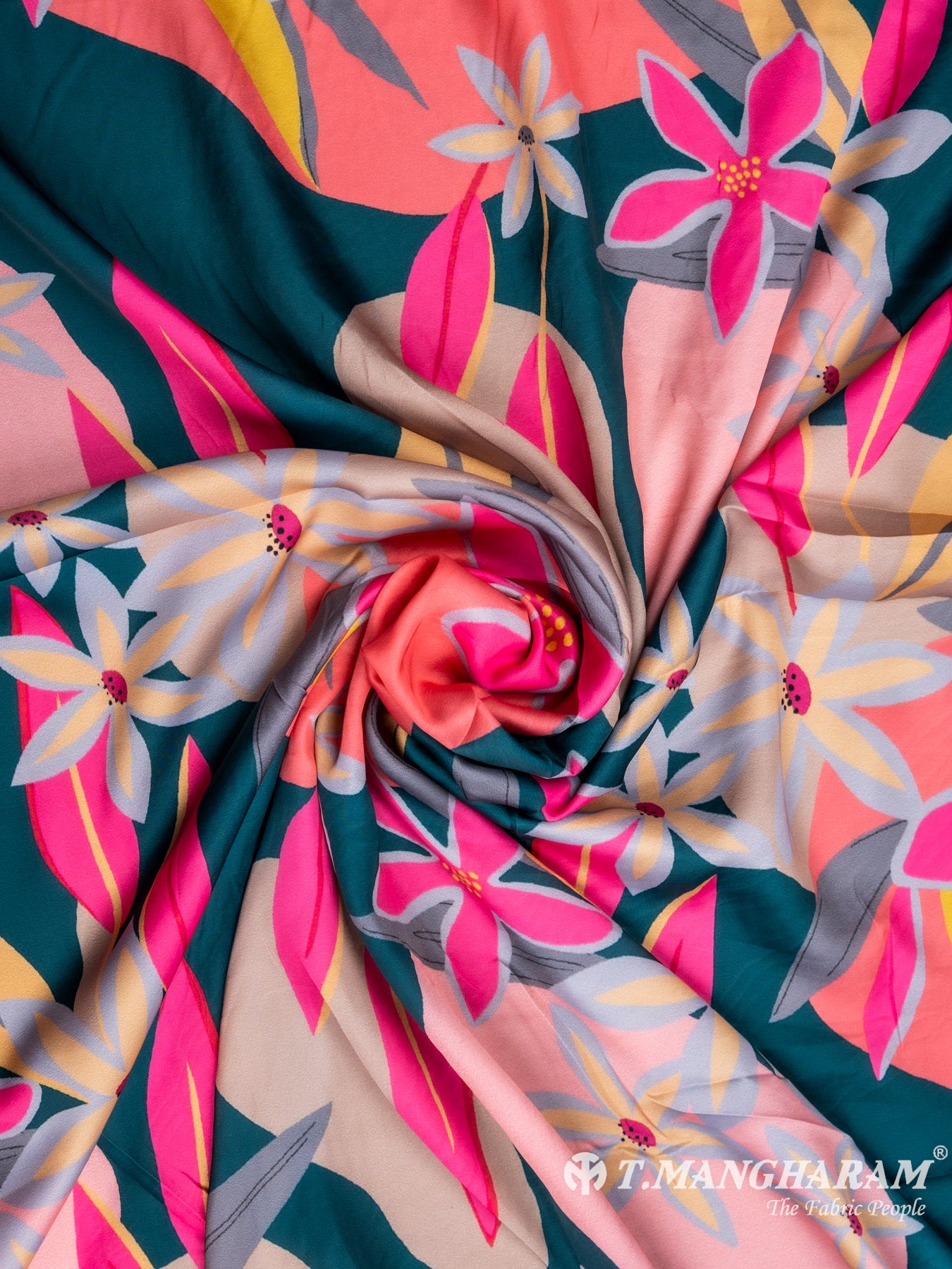 Green Satin Fabric - EA2204 view-1