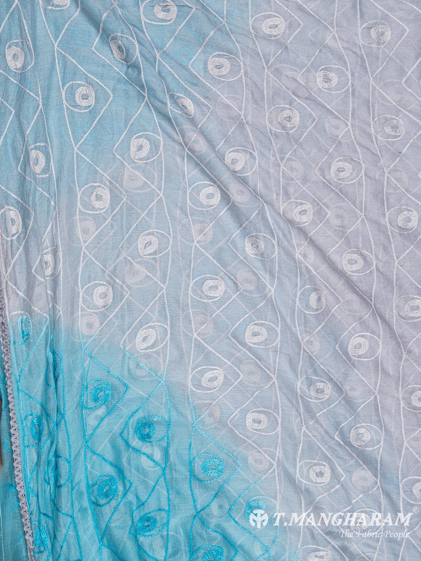 Blue Georgette Chudidhar Fabric Set - EG1531 view-2