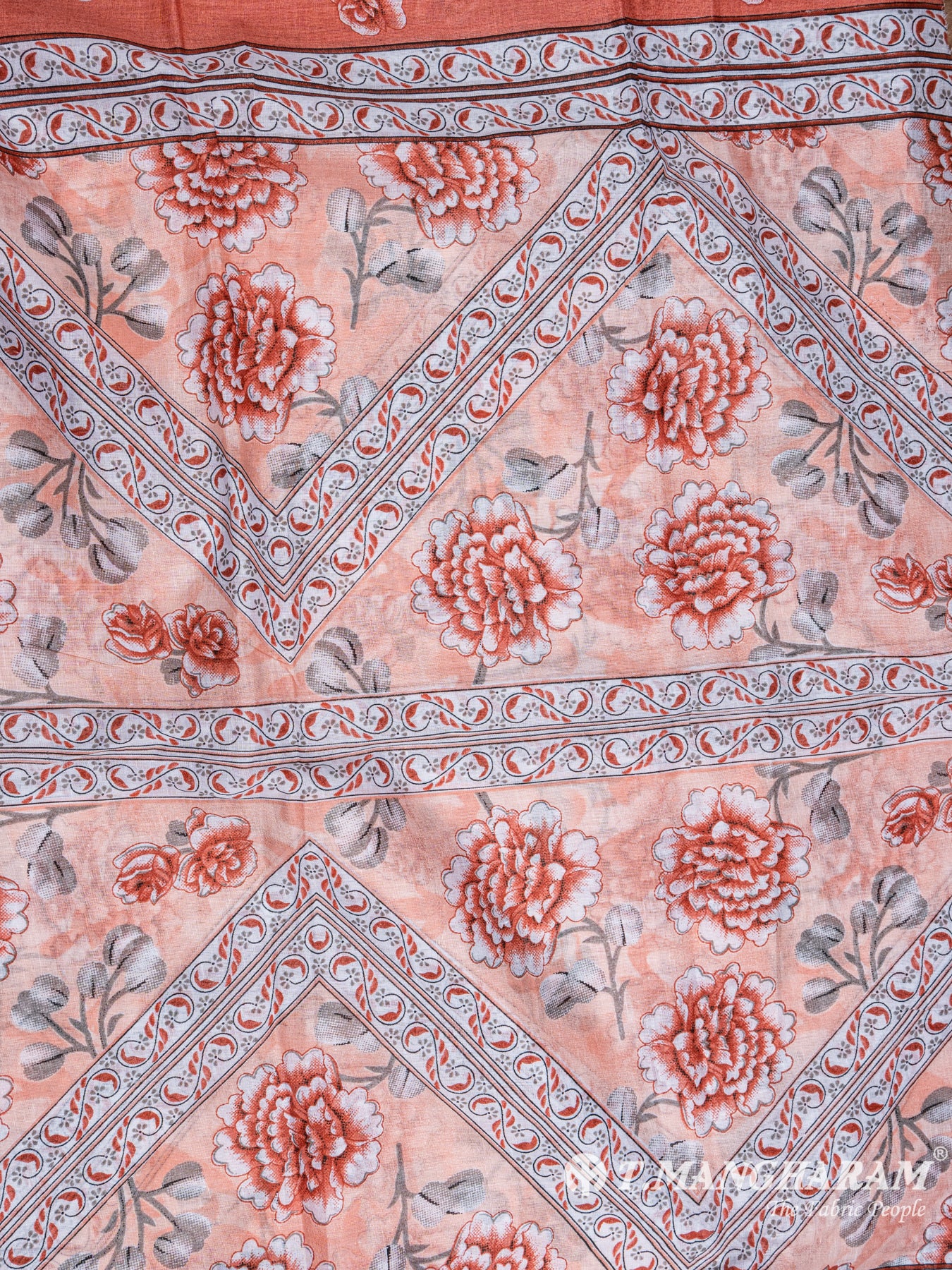 Peach Cotton Chudidhar Fabric Set - EG1511 view-2