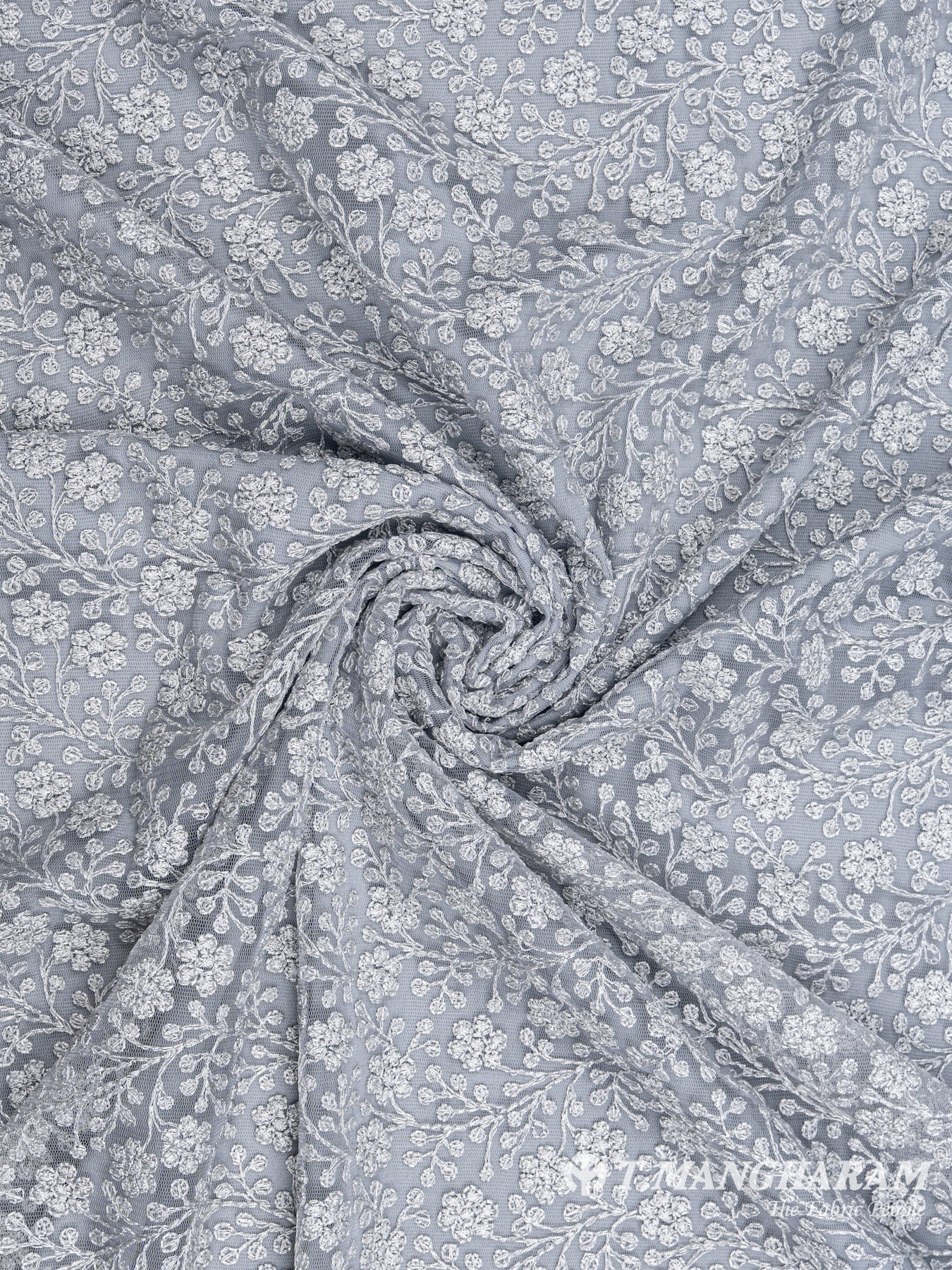 White Fancy Net Fabric - EC4830 view-1