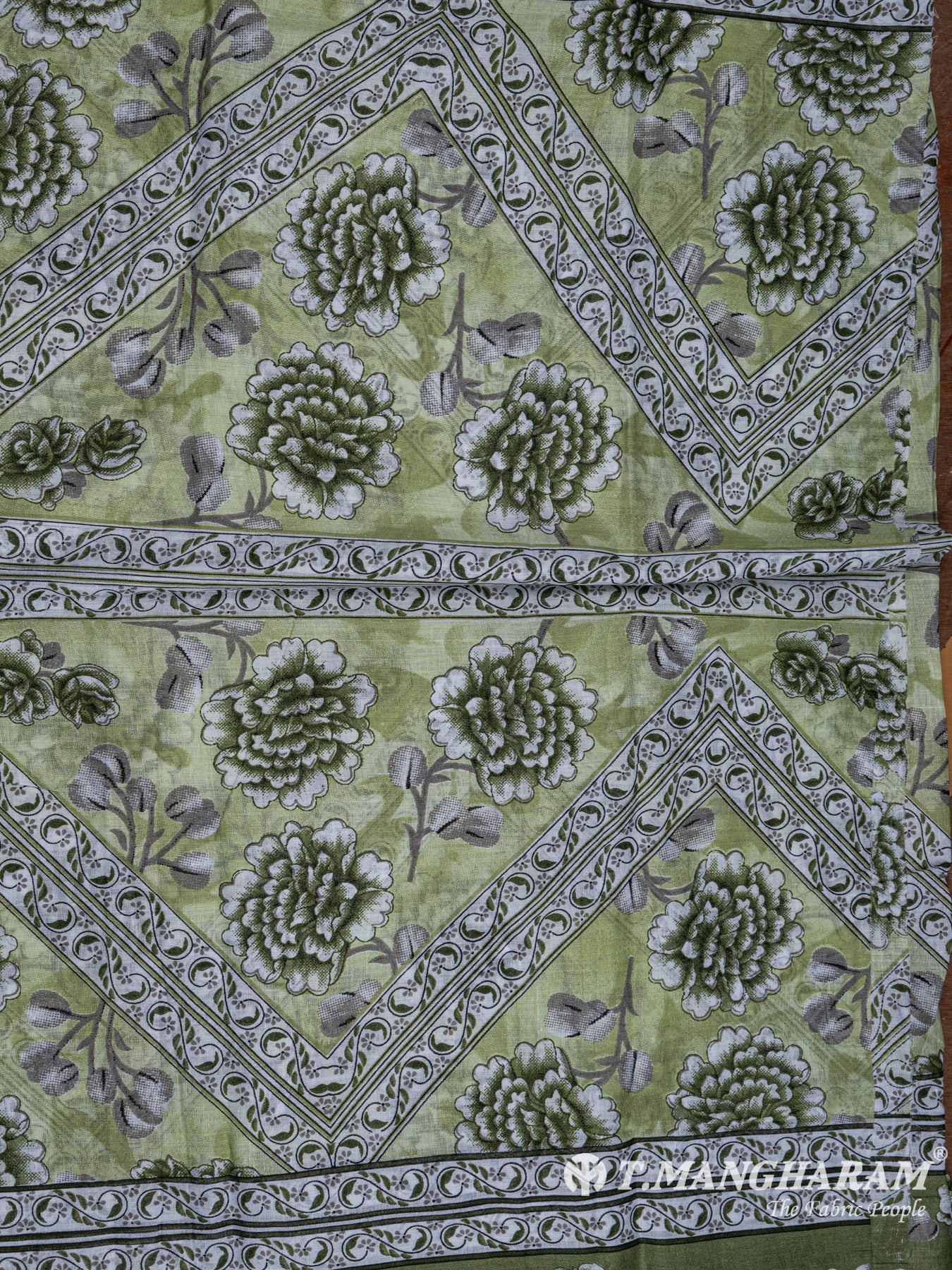 Green Cotton Chudidhar Fabric Set - EG1512 view-2
