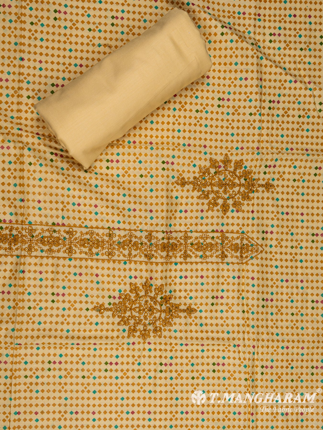Yellow Cotton Chudidhar Fabric Set - EG1519