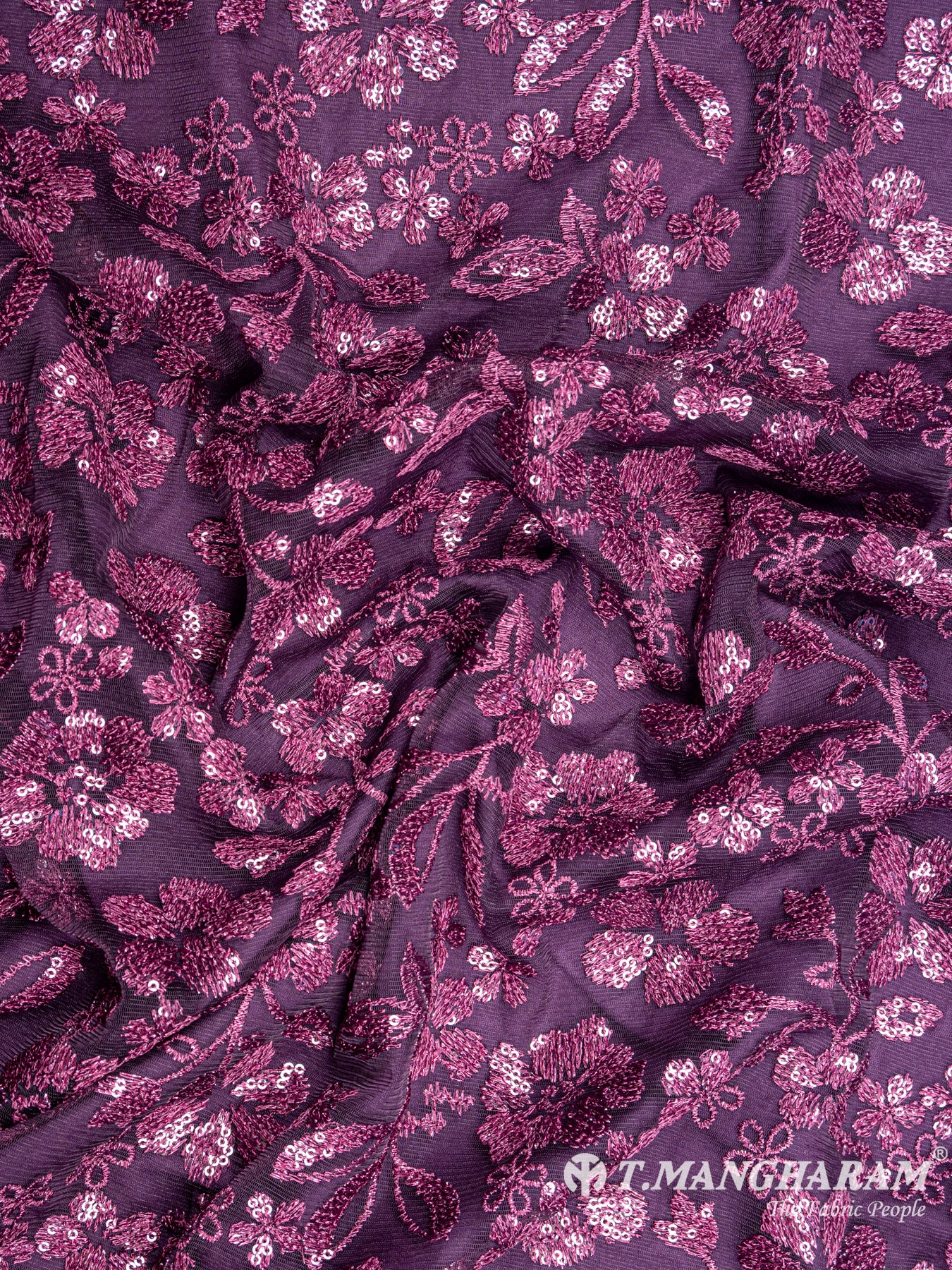 Wine Fancy Net Fabric - EC5163 view-4