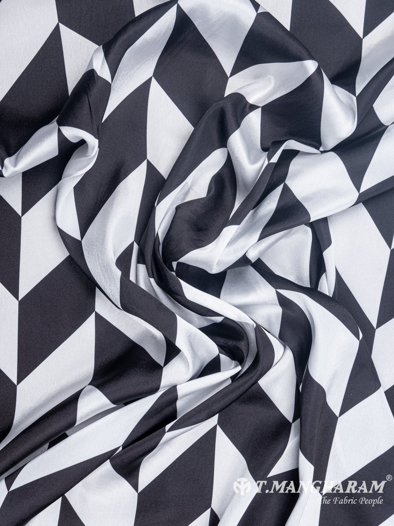 White Modal Satin Fabric - EC5137 view-4