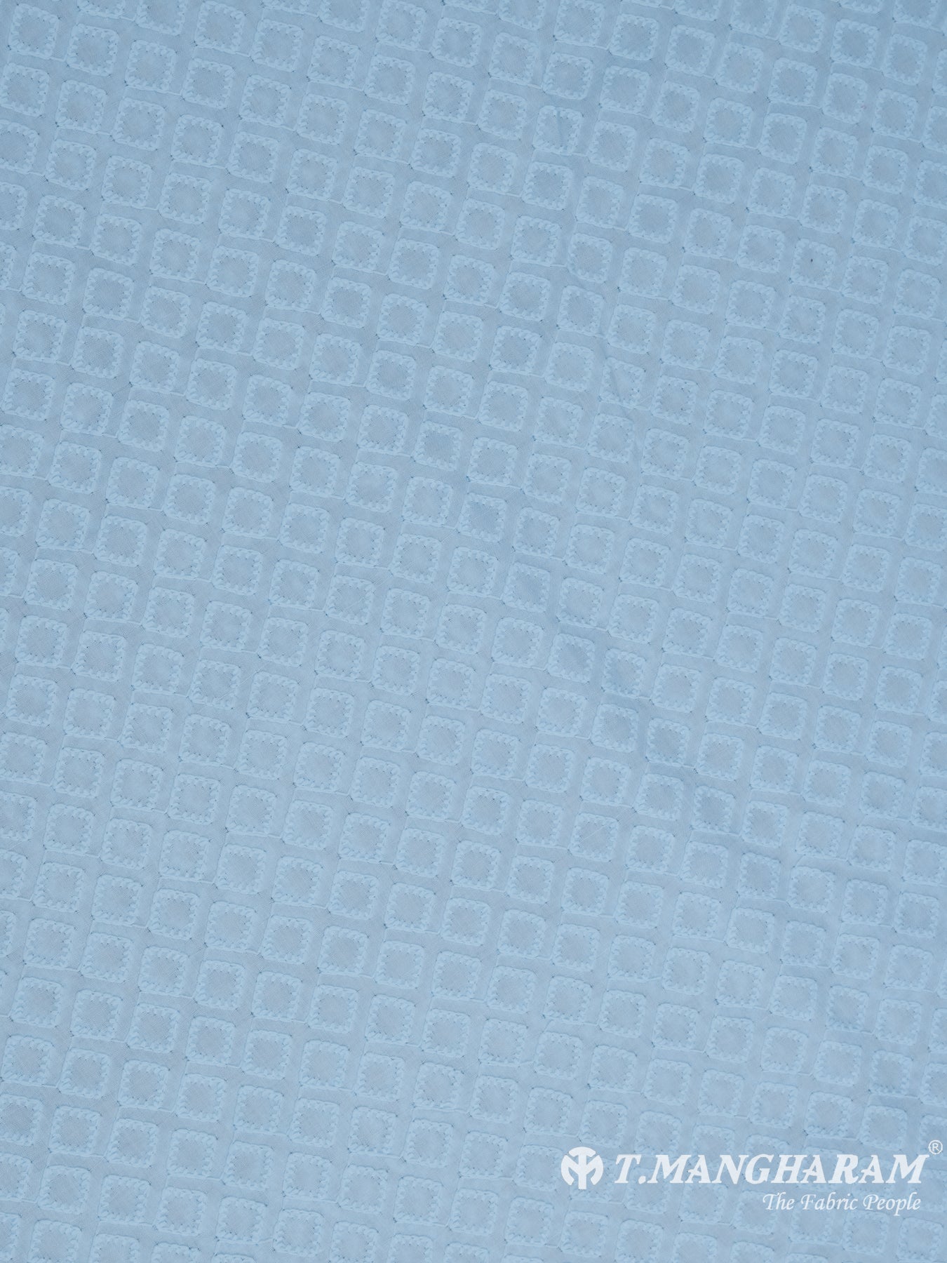 Blue Cotton Embroidery Fabric - EC6723 view-3