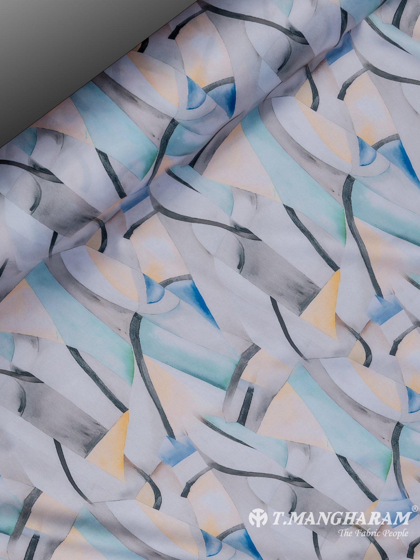 Grey Satin Fabric - EC6829 view-2