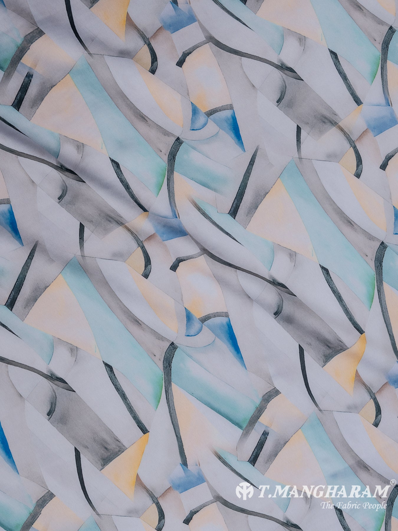 Grey Satin Fabric - EC6829 view-3