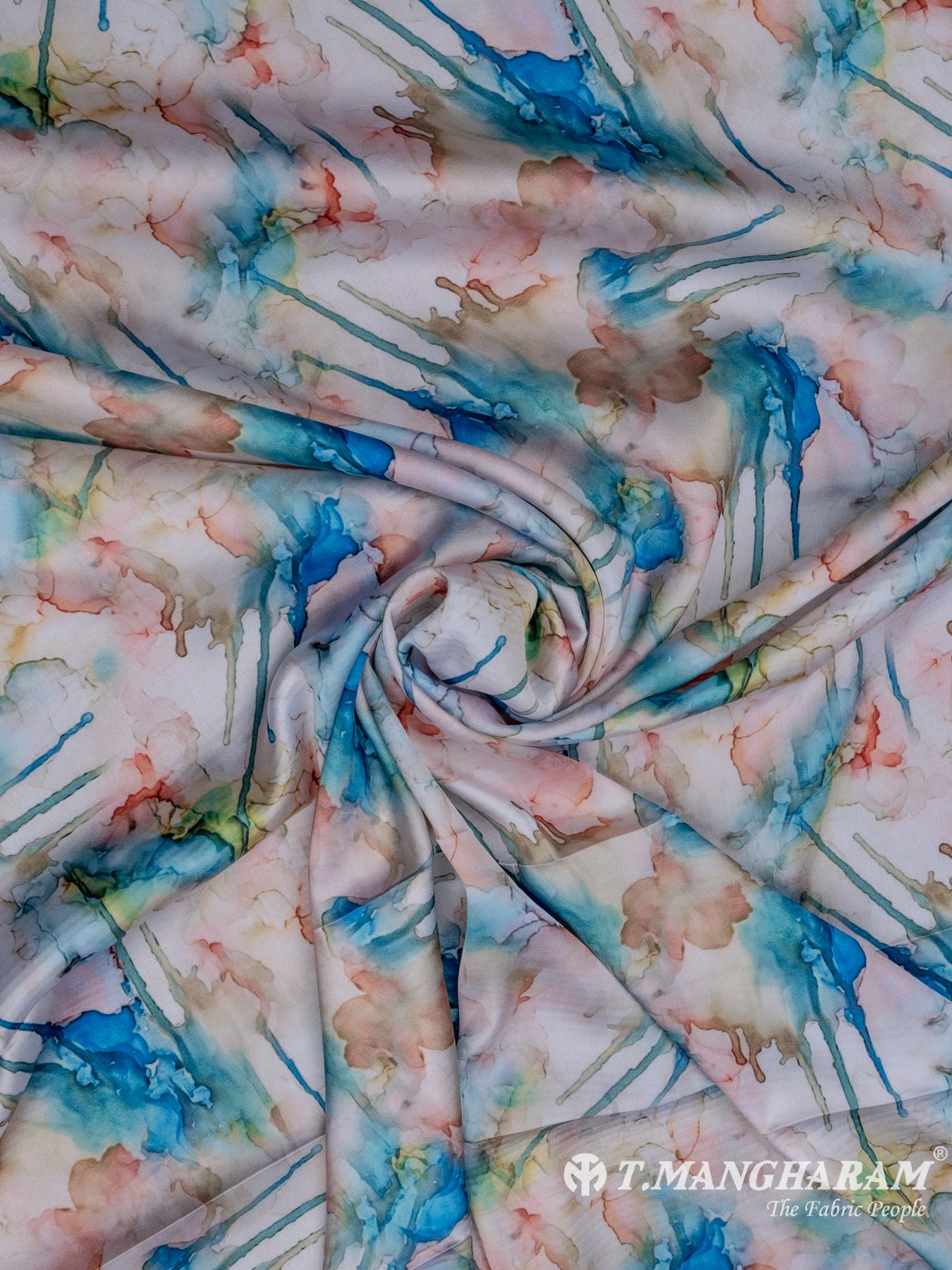 Multicolor Satin Fabric - EC6827 view-1