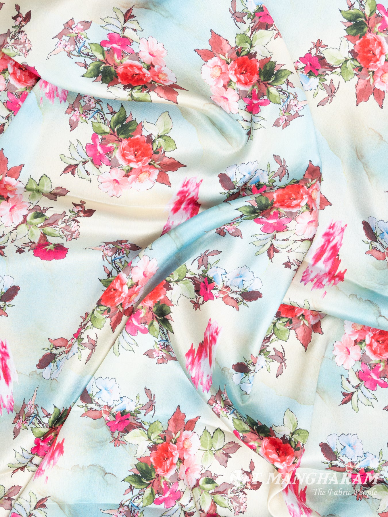 Cream Satin Fabric - EB4207 view-4