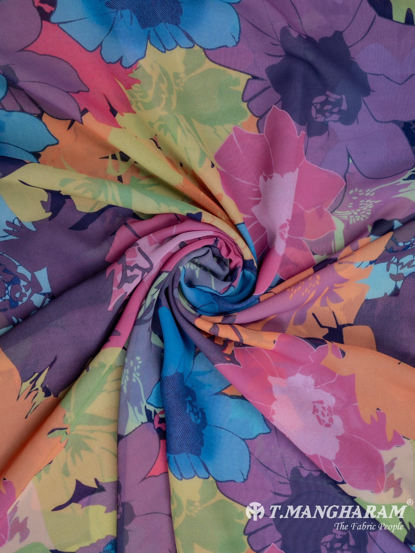Multicolor Crepe Fabric - EC6823 view-1