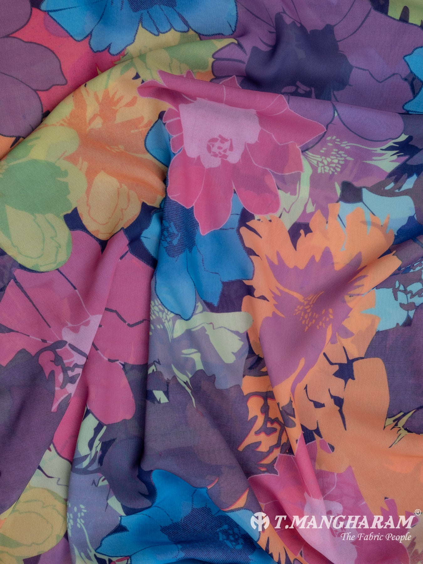 Multicolor Crepe Fabric - EC6823 view-4