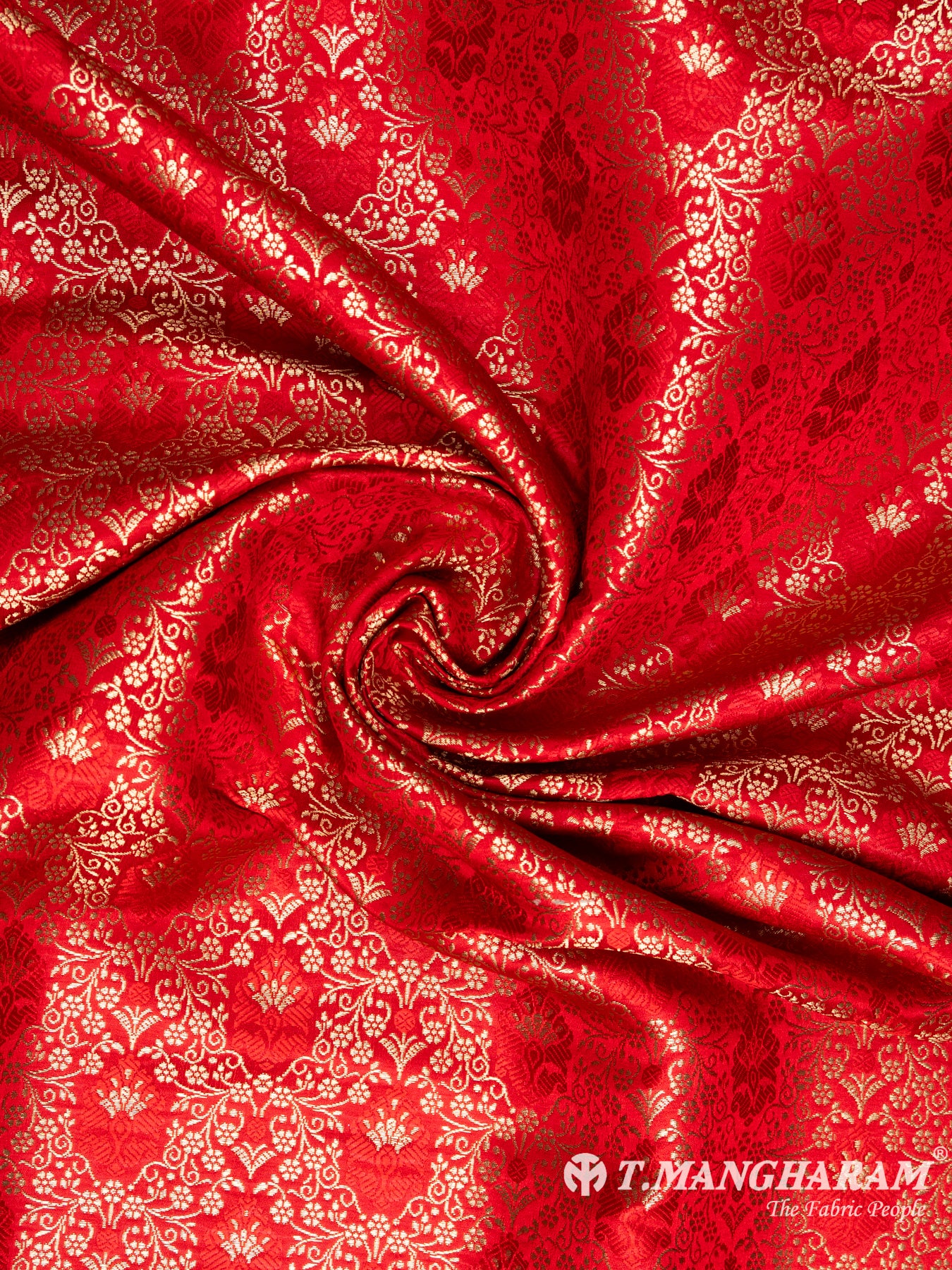 Red Banaras Fabric - EC5197 view-1