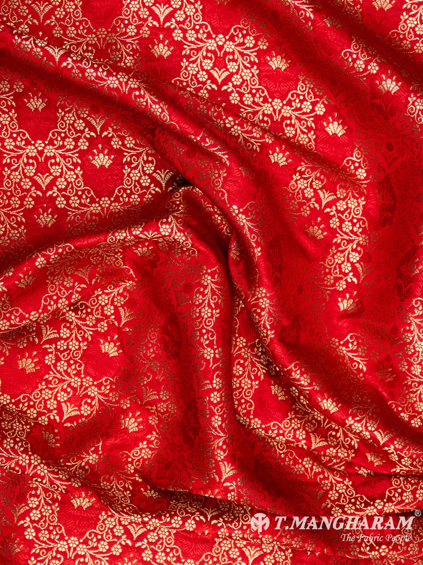Red Banaras Fabric - EC5197 view-4