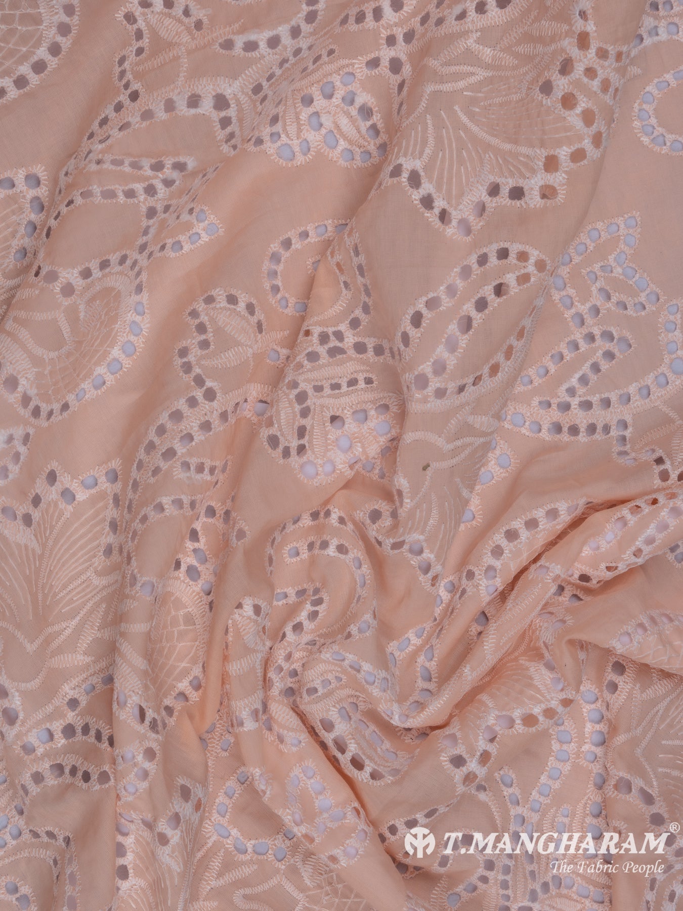Peach Cotton Embroidery Fabric - EC6743 view-4