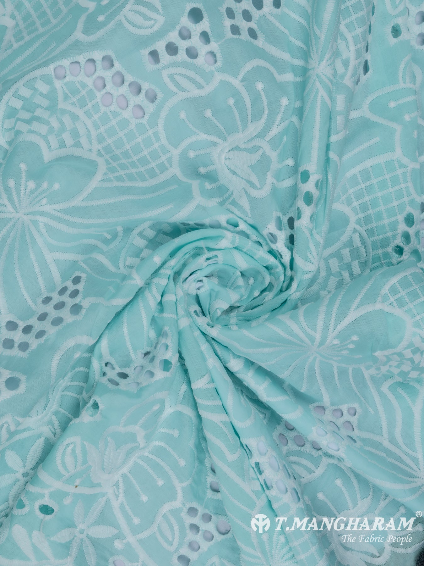 Green Cotton Embroidery Fabric - EC6750 view-1