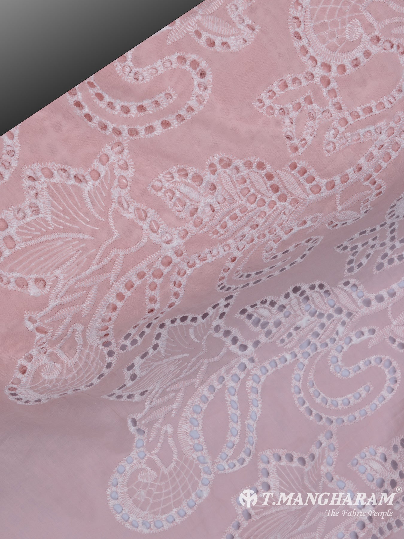Peach Cotton Embroidery Fabric - EC6747