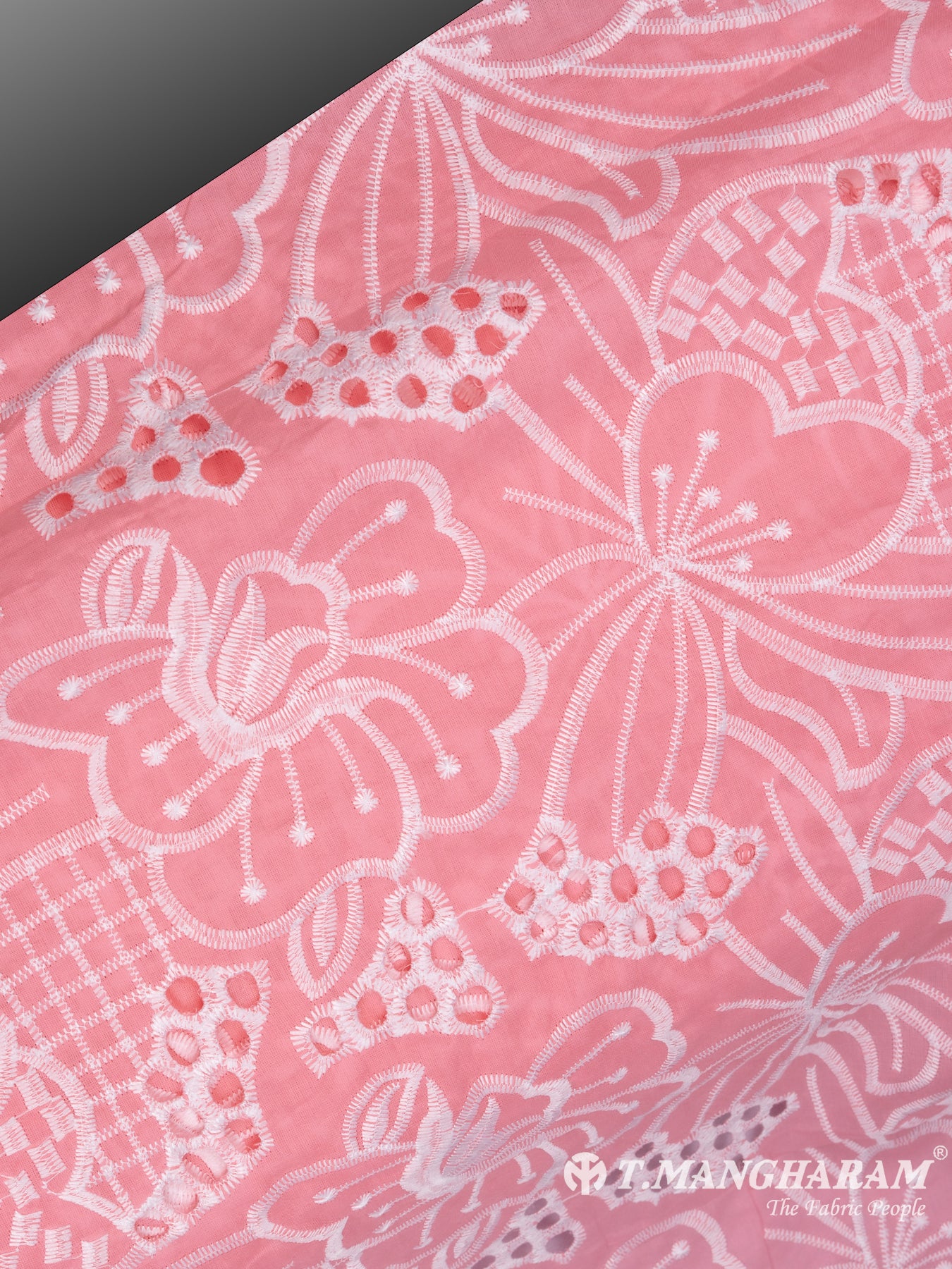 Pink Cotton Embroidery Fabric - EC6742 view-2