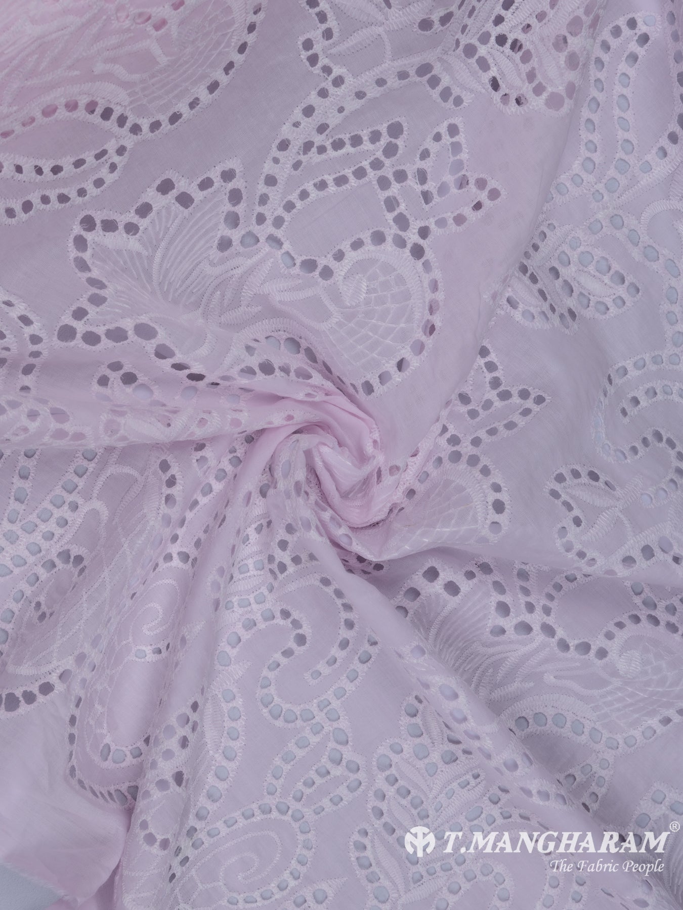 Pink Cotton Embroidery Fabric - EC6745 view-1