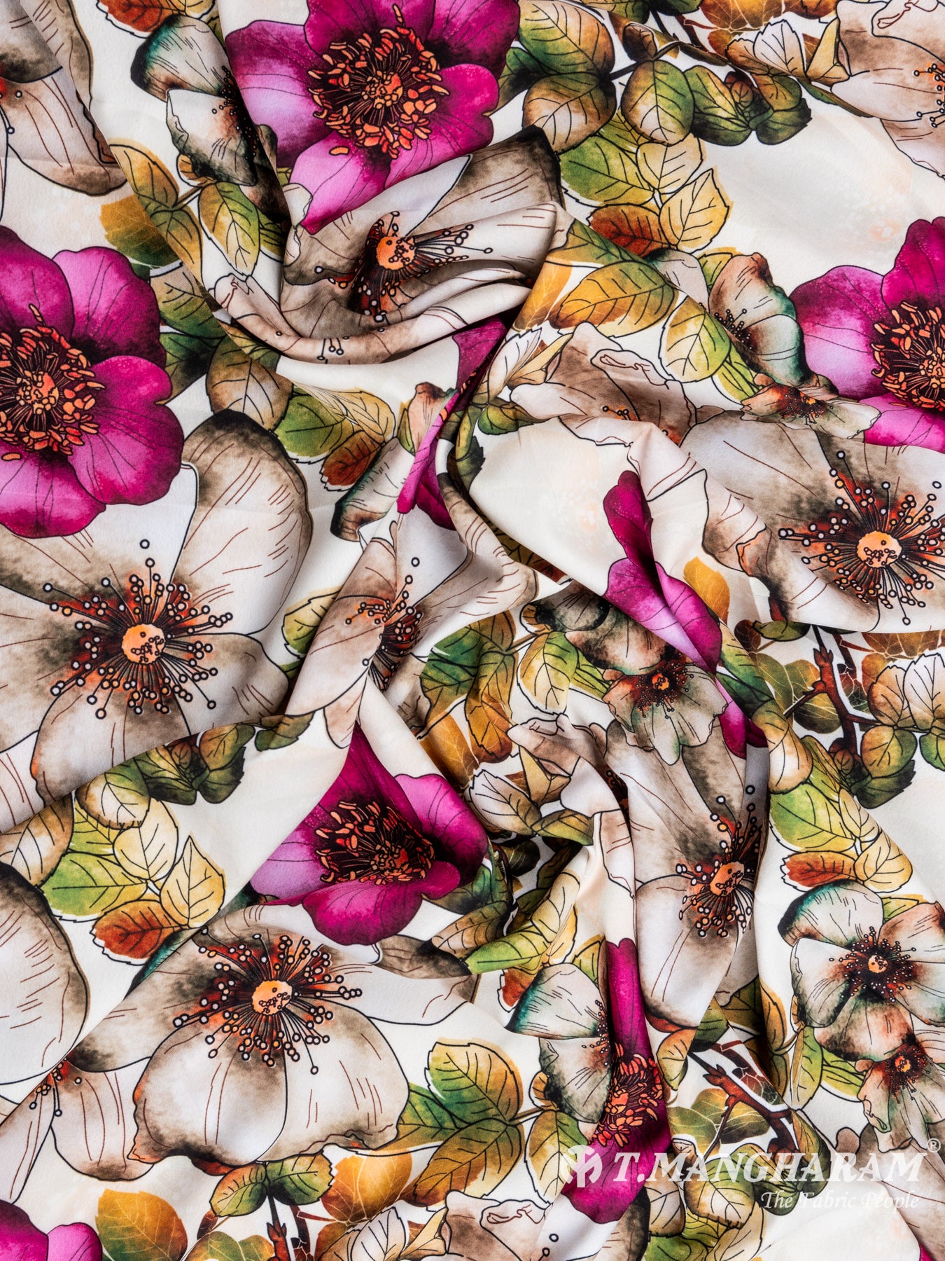 Beige Crepe Fabric - EC7065 view-4