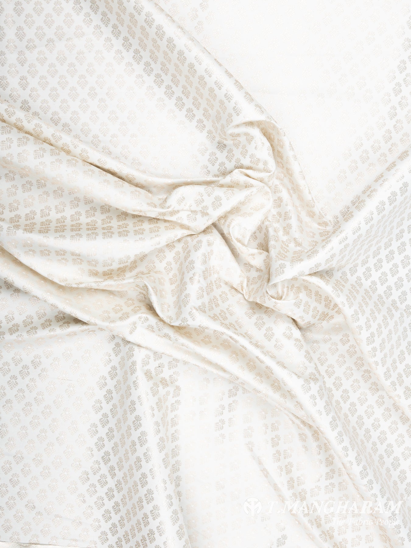 White Banaras Fabric - EC5242