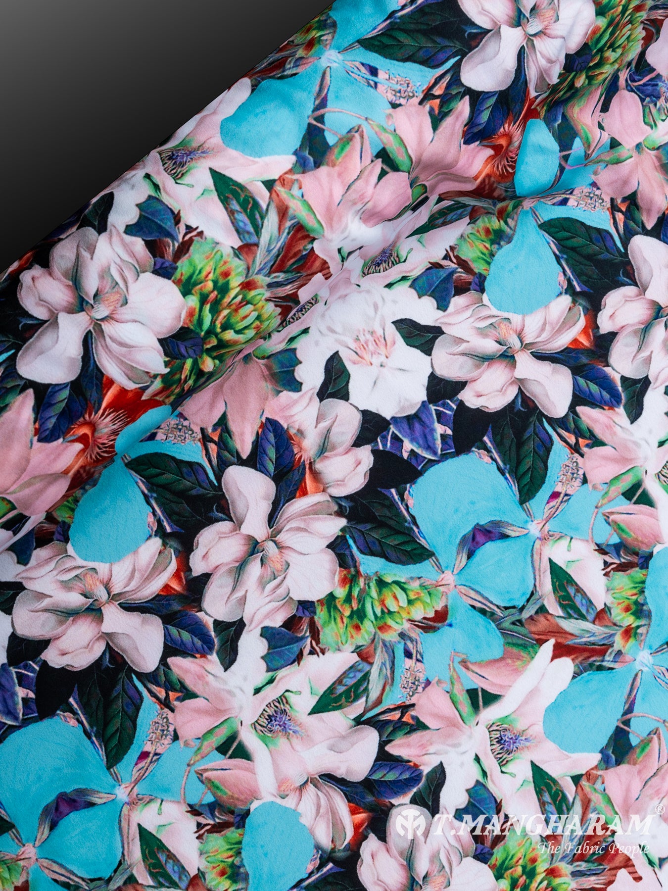 Blue Crepe Fabric - EC7069 view-2