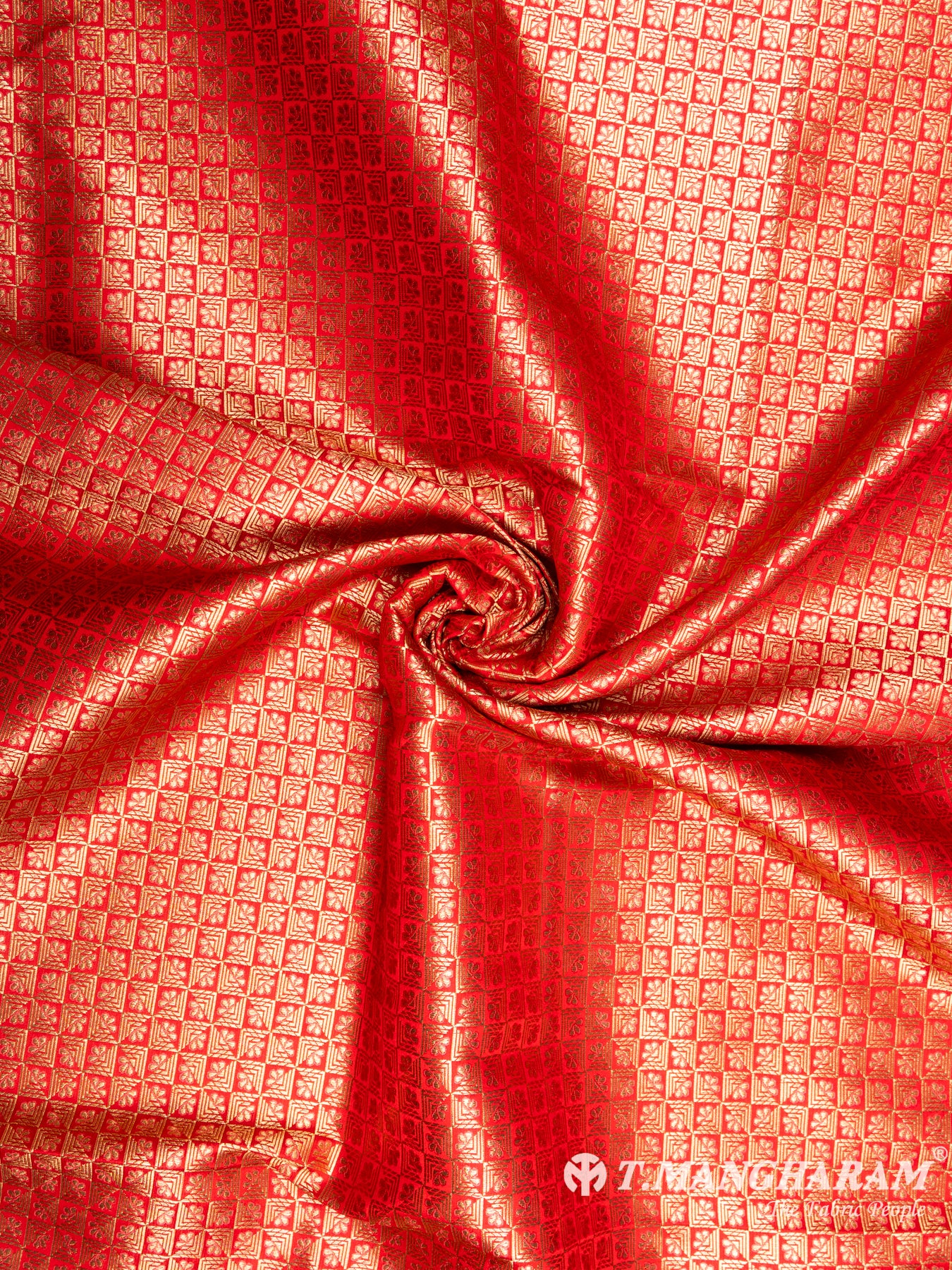 Red Banaras Fabric - EC5187 view-1