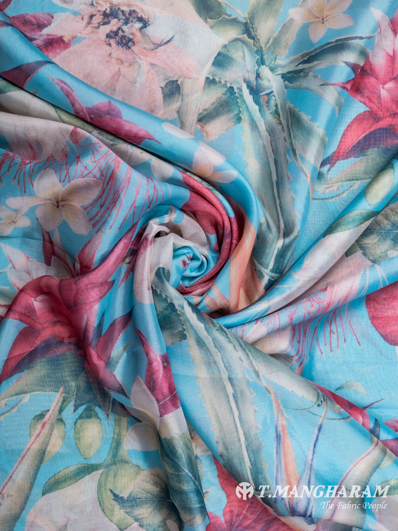 Blue Organza Tissue Fabric - EC7042 view-1