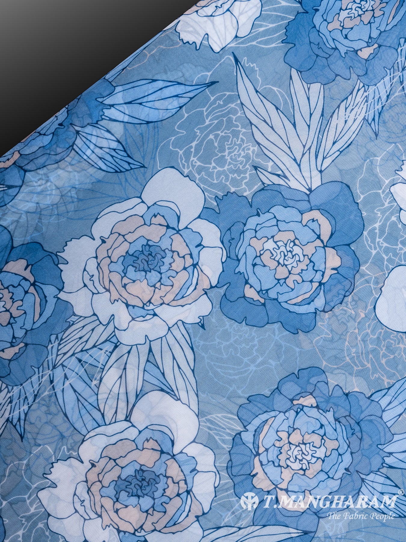 Blue Organza Tissue Fabric - EC7041 view-2