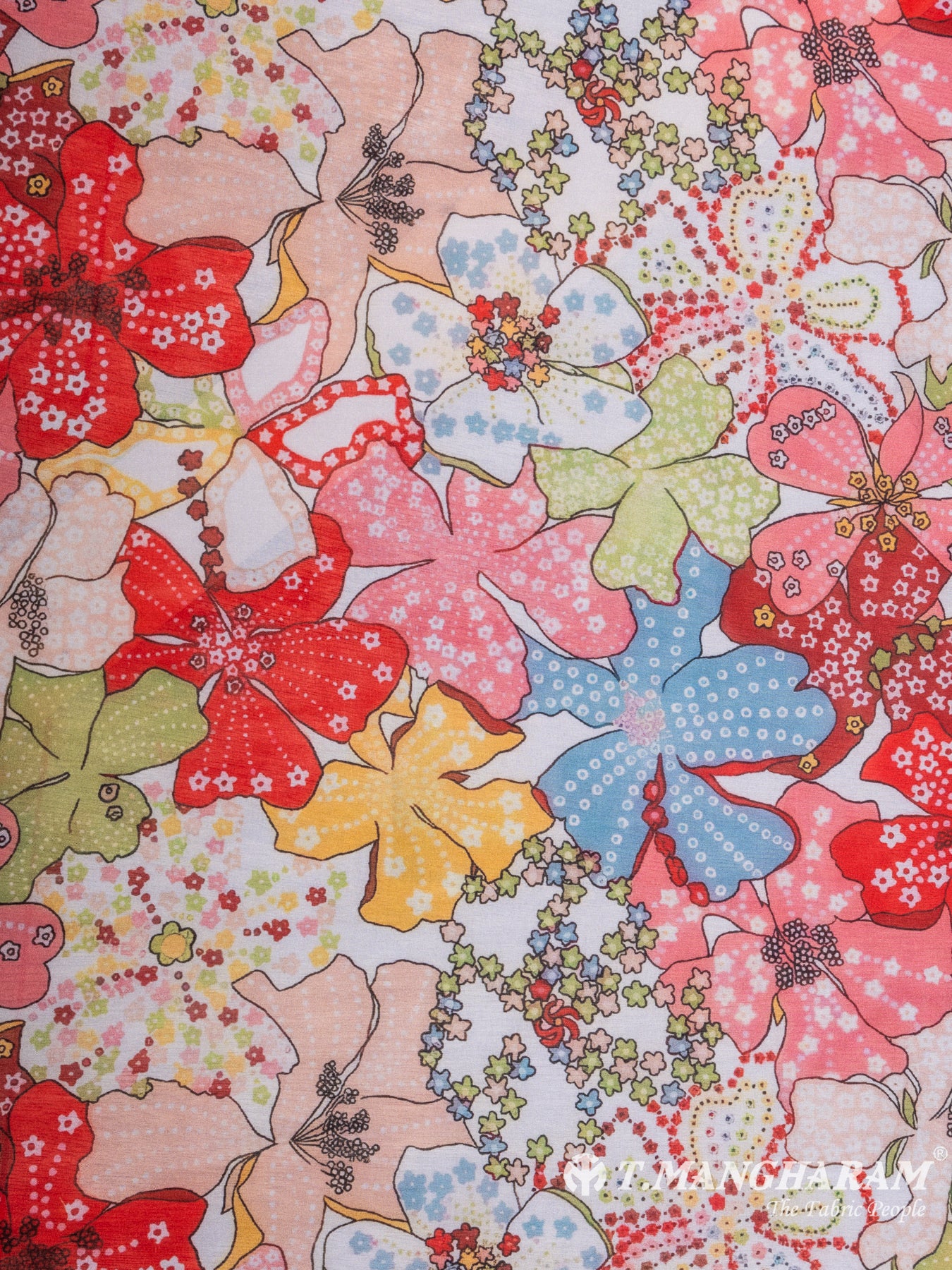Multicolor Georgette Fabric - EC7087 view-3