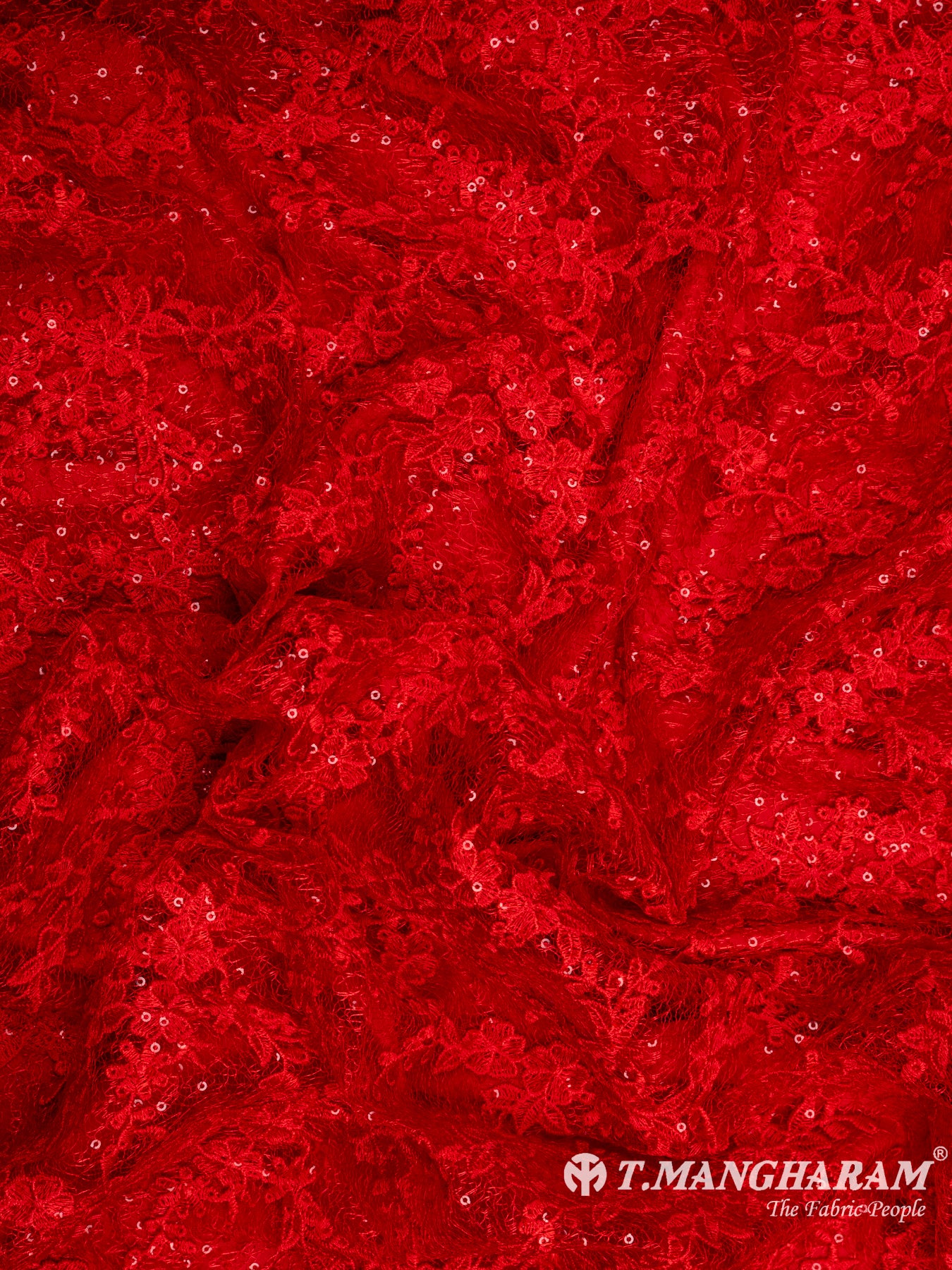 Red Fancy Net Fabric - EB4361 view-4