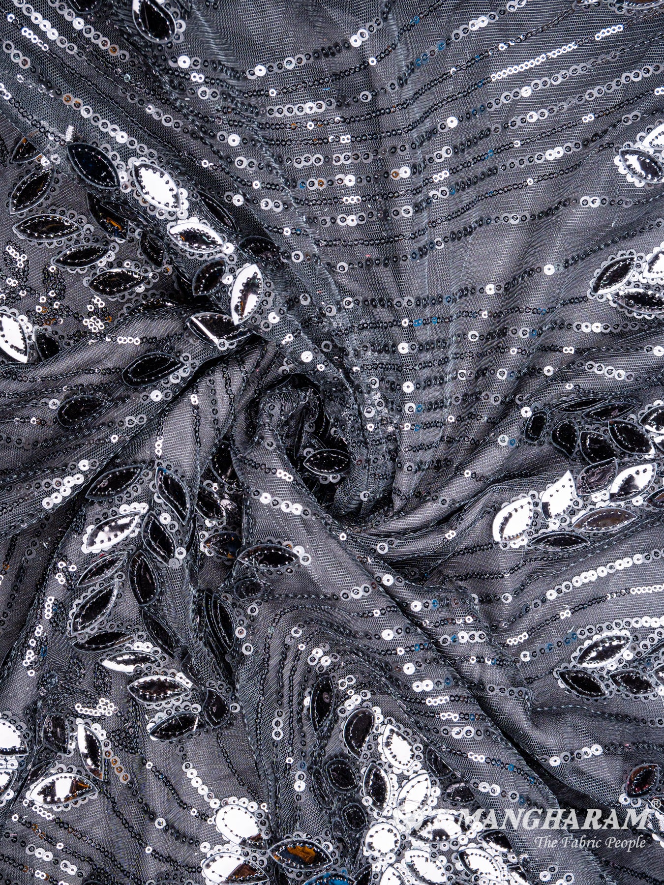 Black Fancy Net Fabric - EB4184 view-1