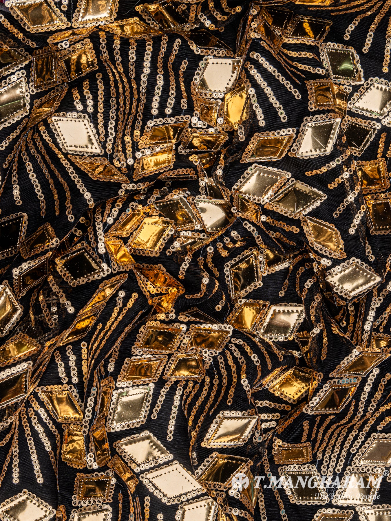 Gold Fancy Net Fabric - EB4194 view-4