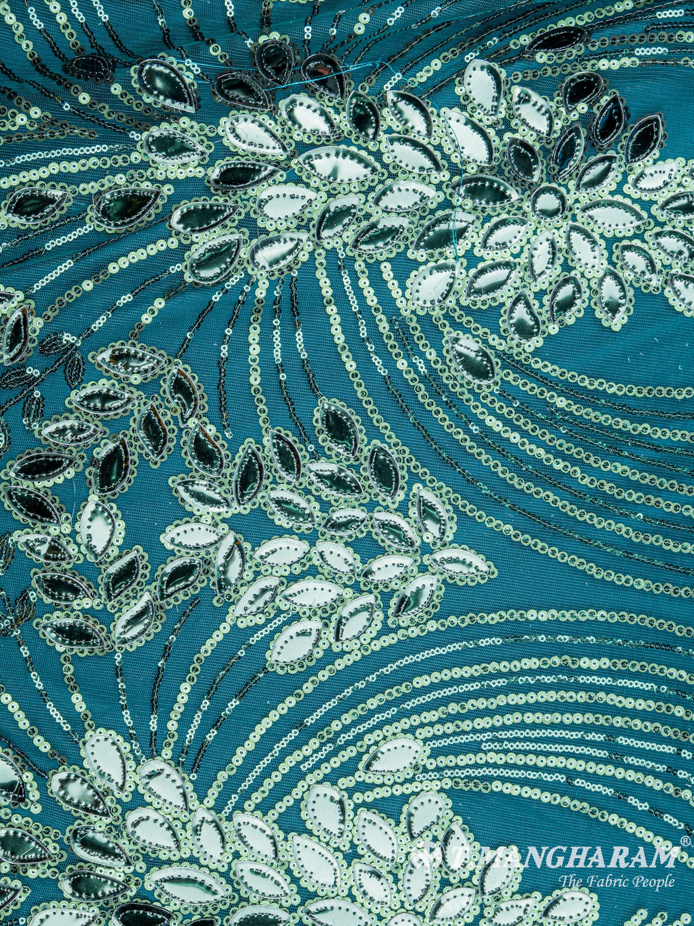 Green Fancy Net Fabric - EB4183